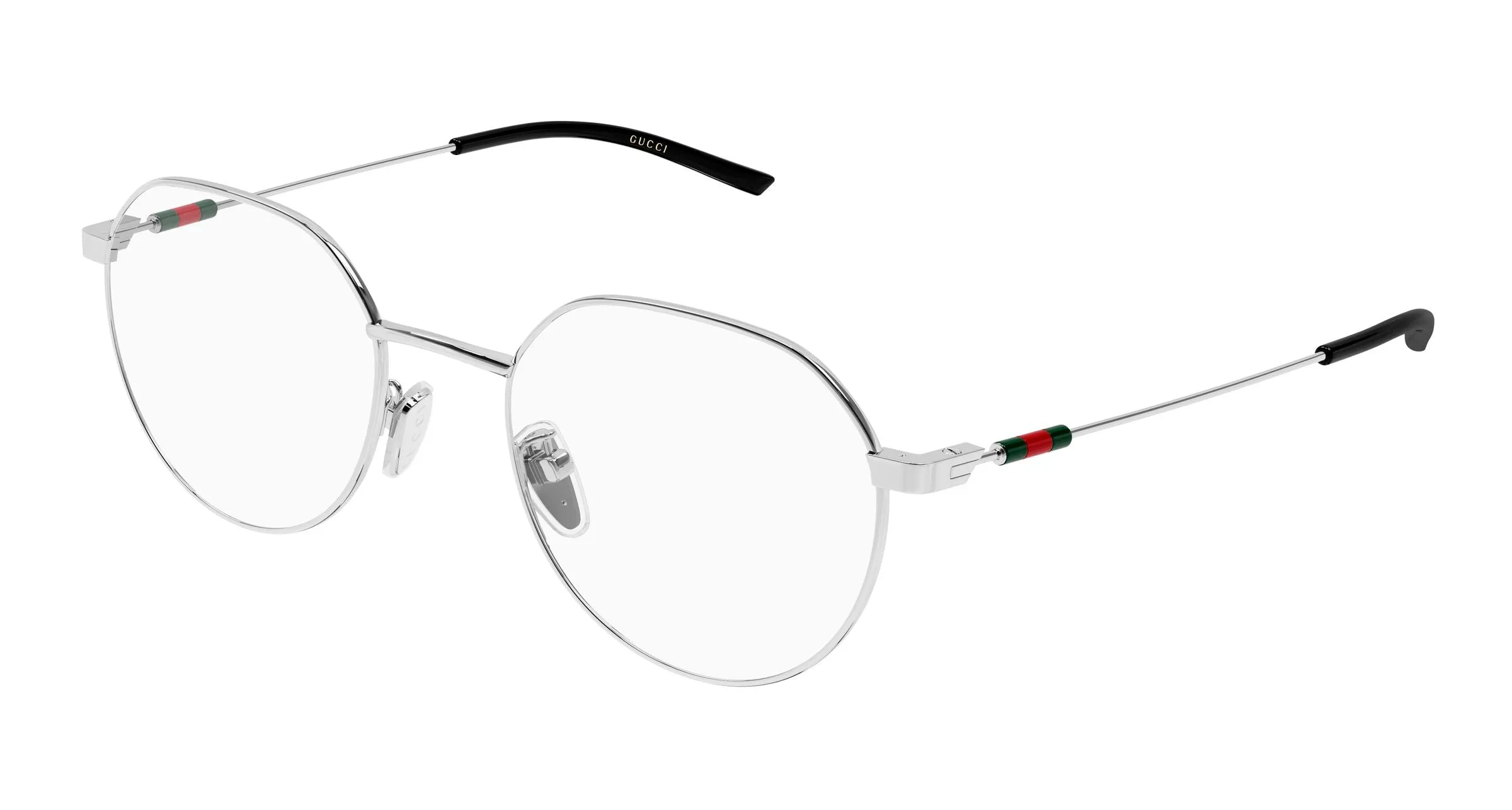 Gucci GG2141OK 001 Montature da vista Metallo Argento Trasparente Rotonda - immagine 1