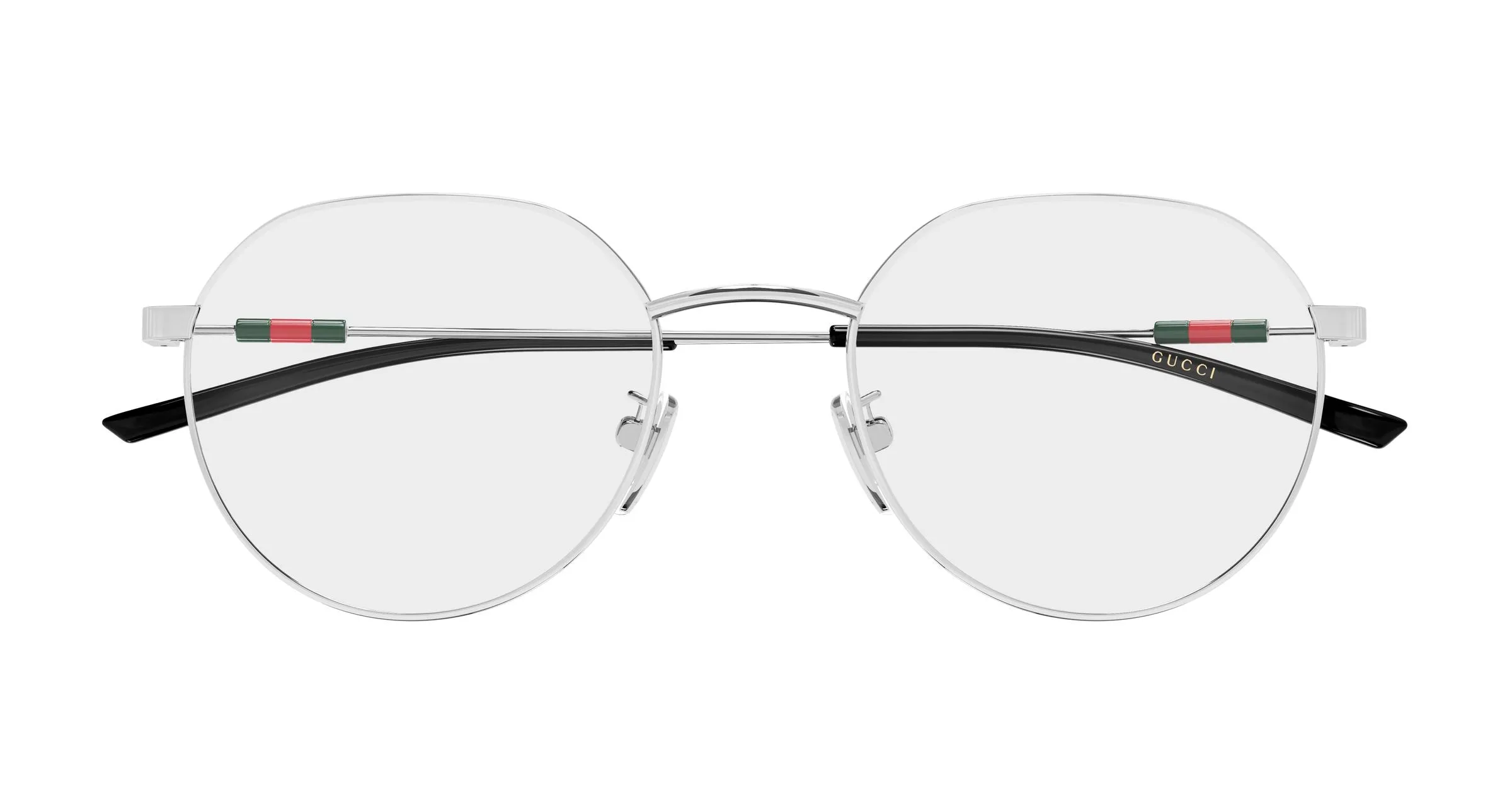 Gucci GG2141OK 001 Montature da vista Metallo Argento Trasparente Rotonda - immagine 2