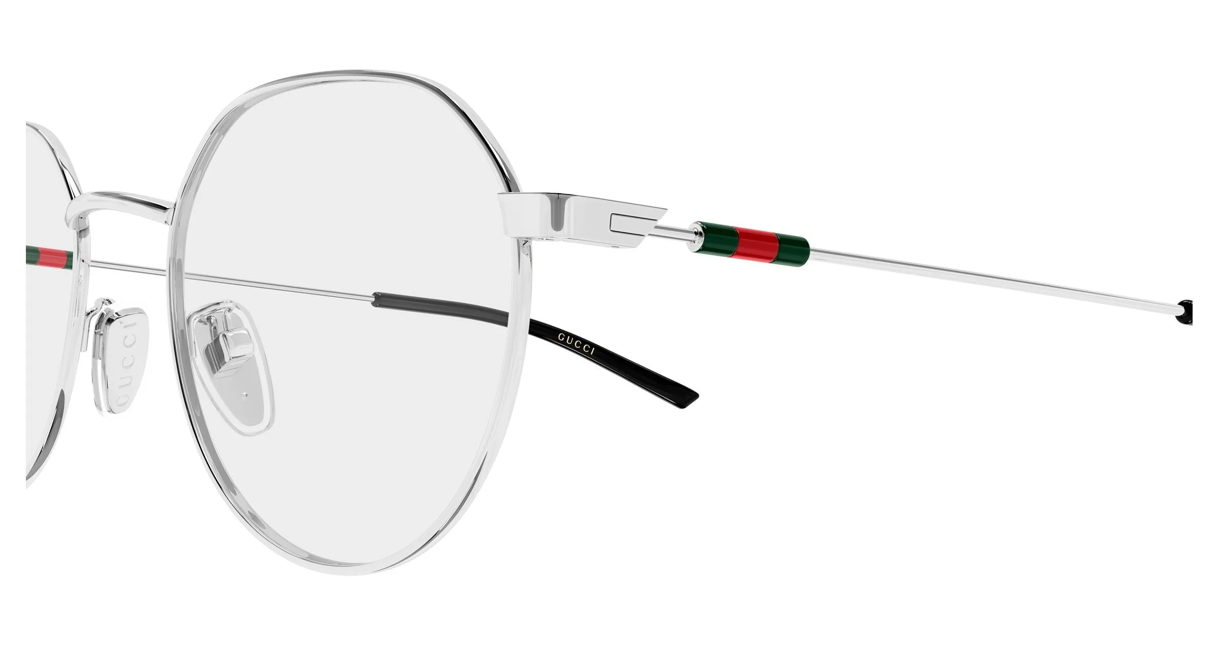Gucci GG2141OK 001 Montature da vista Metallo Argento Trasparente Rotonda - immagine 3