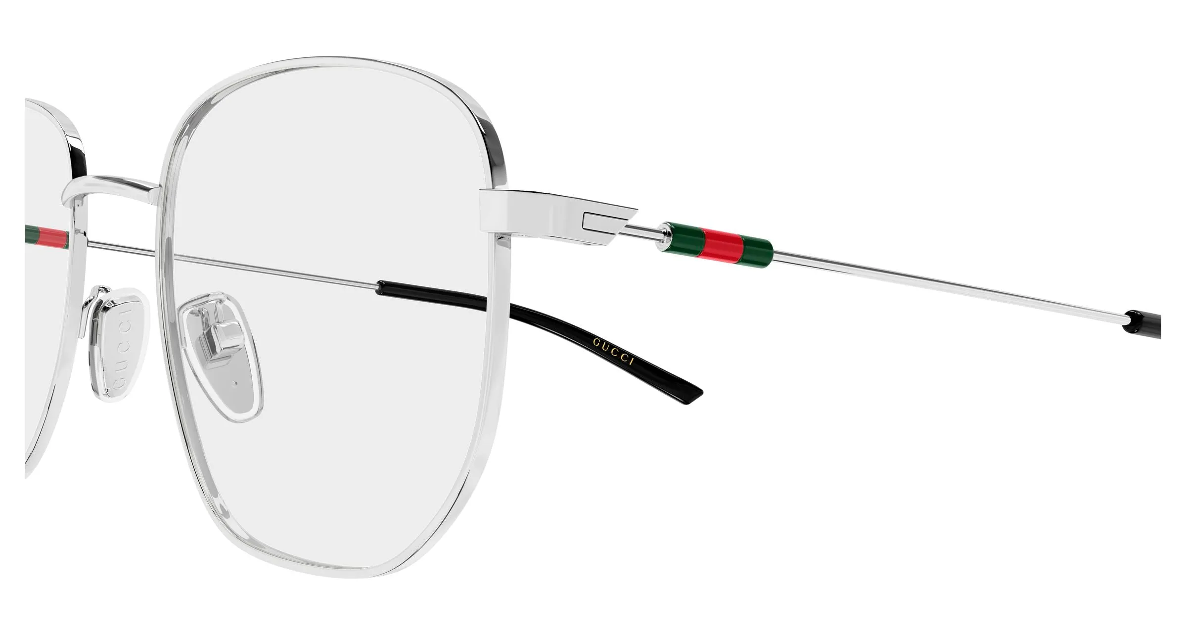 Gucci GG2140OK 002 Montature da vista Metallo Argento Trasparente Rotonda - immagine 3
