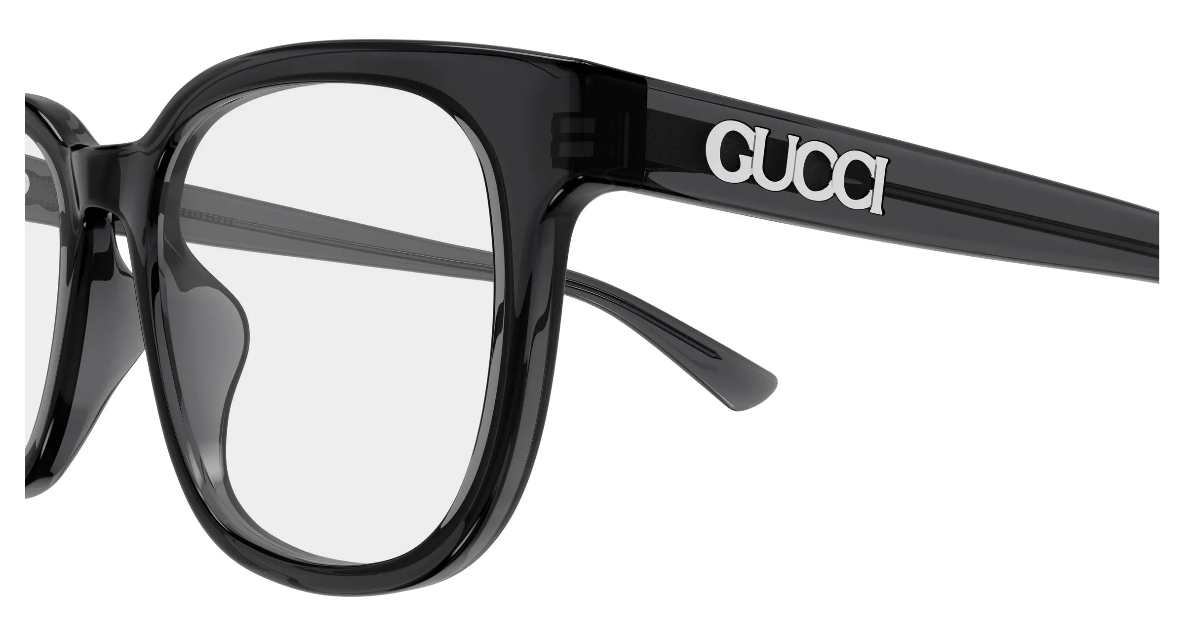Gucci GG2138OK 002 Montature da vista Acetato Grigio Trasparente Rotonda - immagine 3
