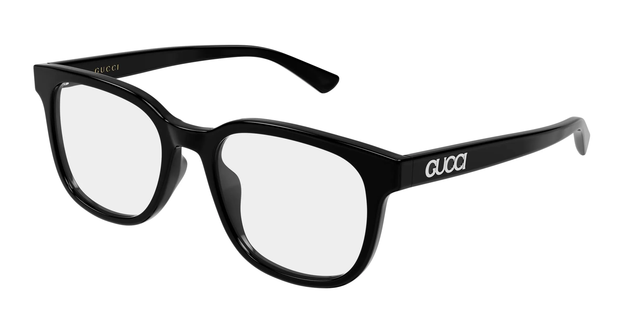 Gucci GG2138OK 001 Montature da vista Acetato Nero Trasparente Rotonda - immagine 1