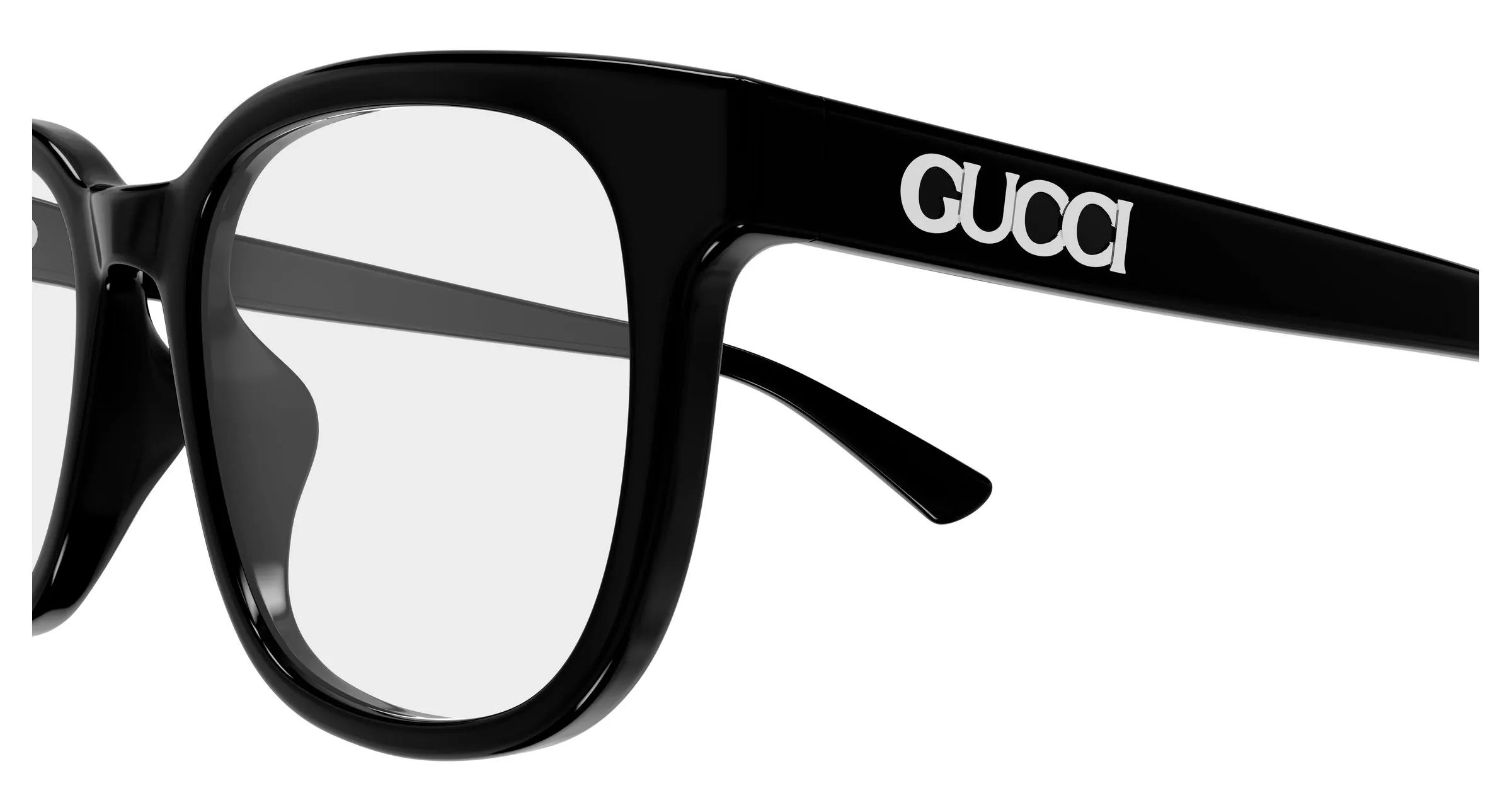 Gucci GG2138OK 001 Montature da vista Acetato Nero Trasparente Rotonda - immagine 3