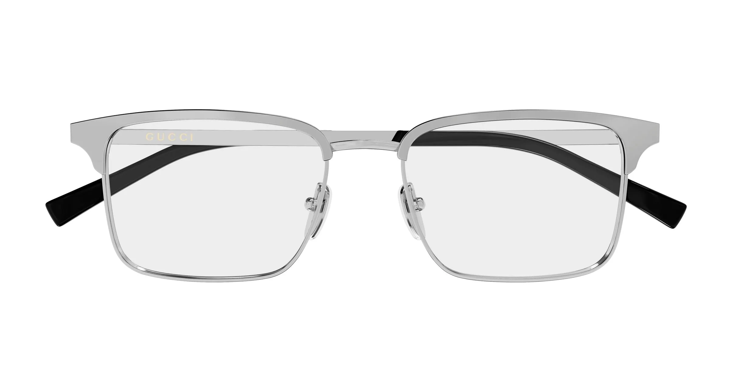 Gucci GG2136O 005 Montature da vista Metallo Rutenio Trasparente Squadrata - immagine 2