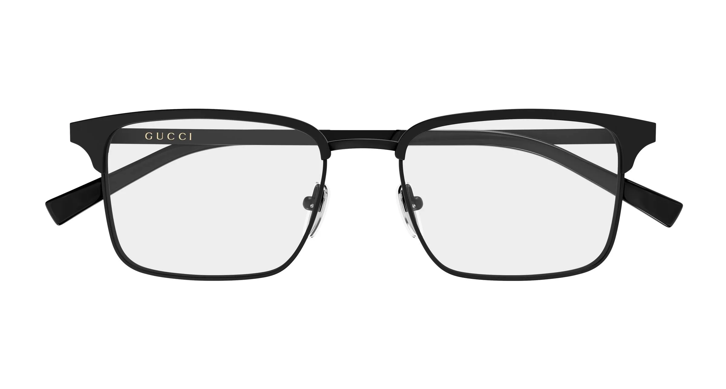Gucci GG2136O 003 Montature da vista Metallo Nero Trasparente Squadrata - immagine 2