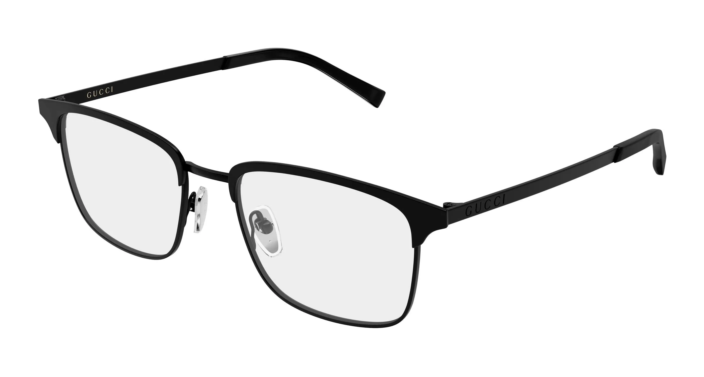 Gucci GG2135O 006 Montature da vista Metallo Nero Trasparente Squadrata - immagine 1