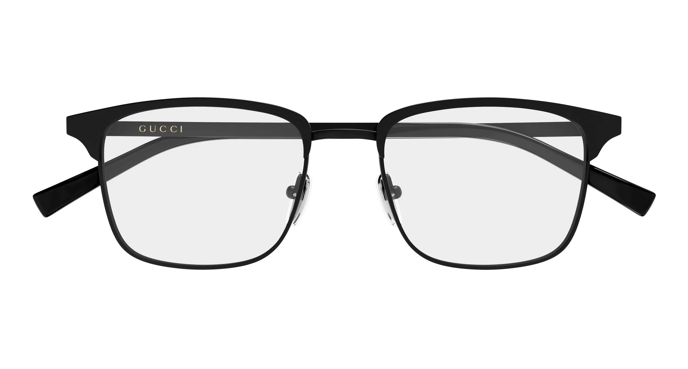 Gucci GG2135O 003 Montature da vista Metallo Nero Trasparente Squadrata - immagine 2