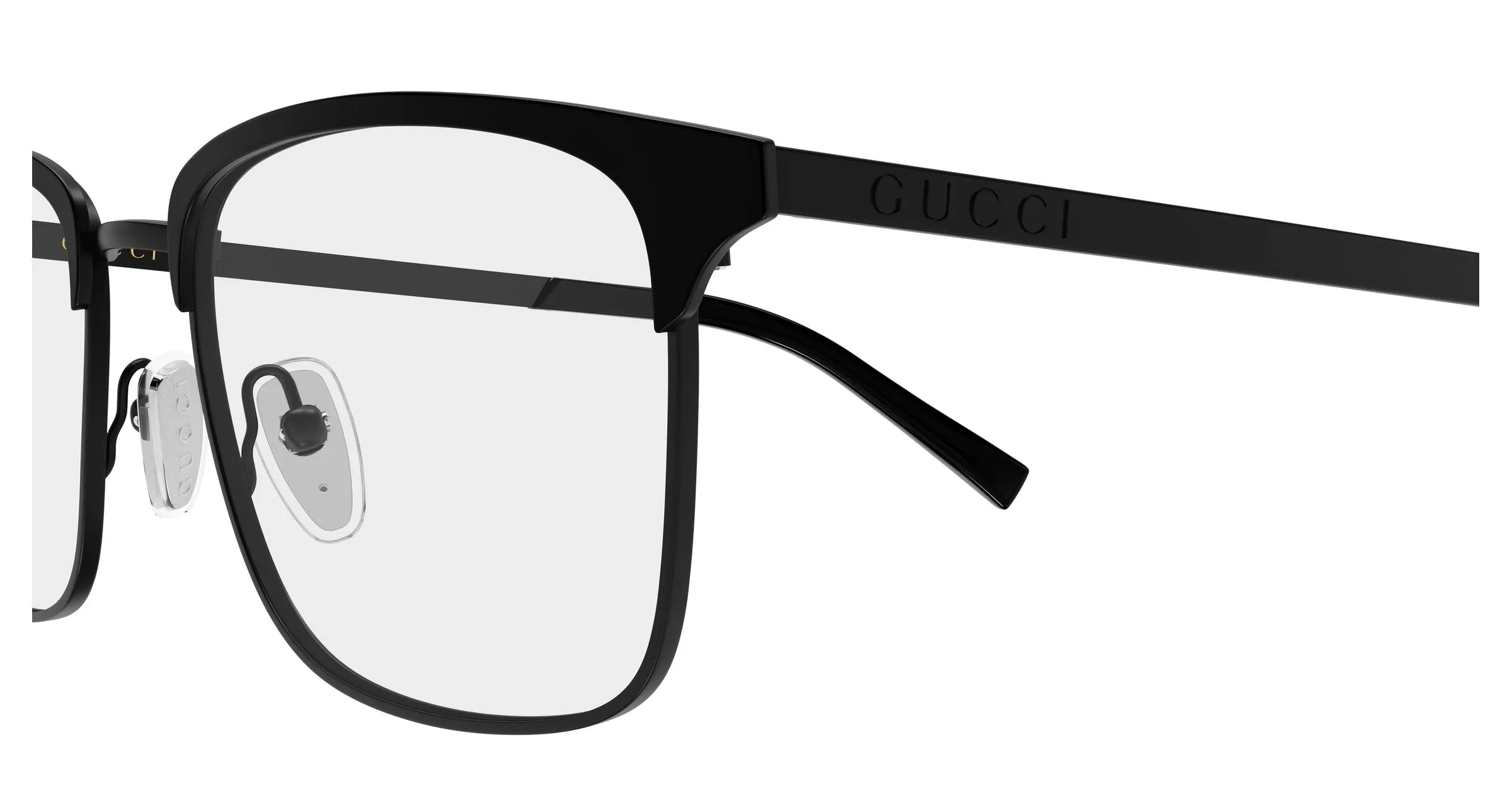 Gucci GG2135O 003 Montature da vista Metallo Nero Trasparente Squadrata - immagine 3