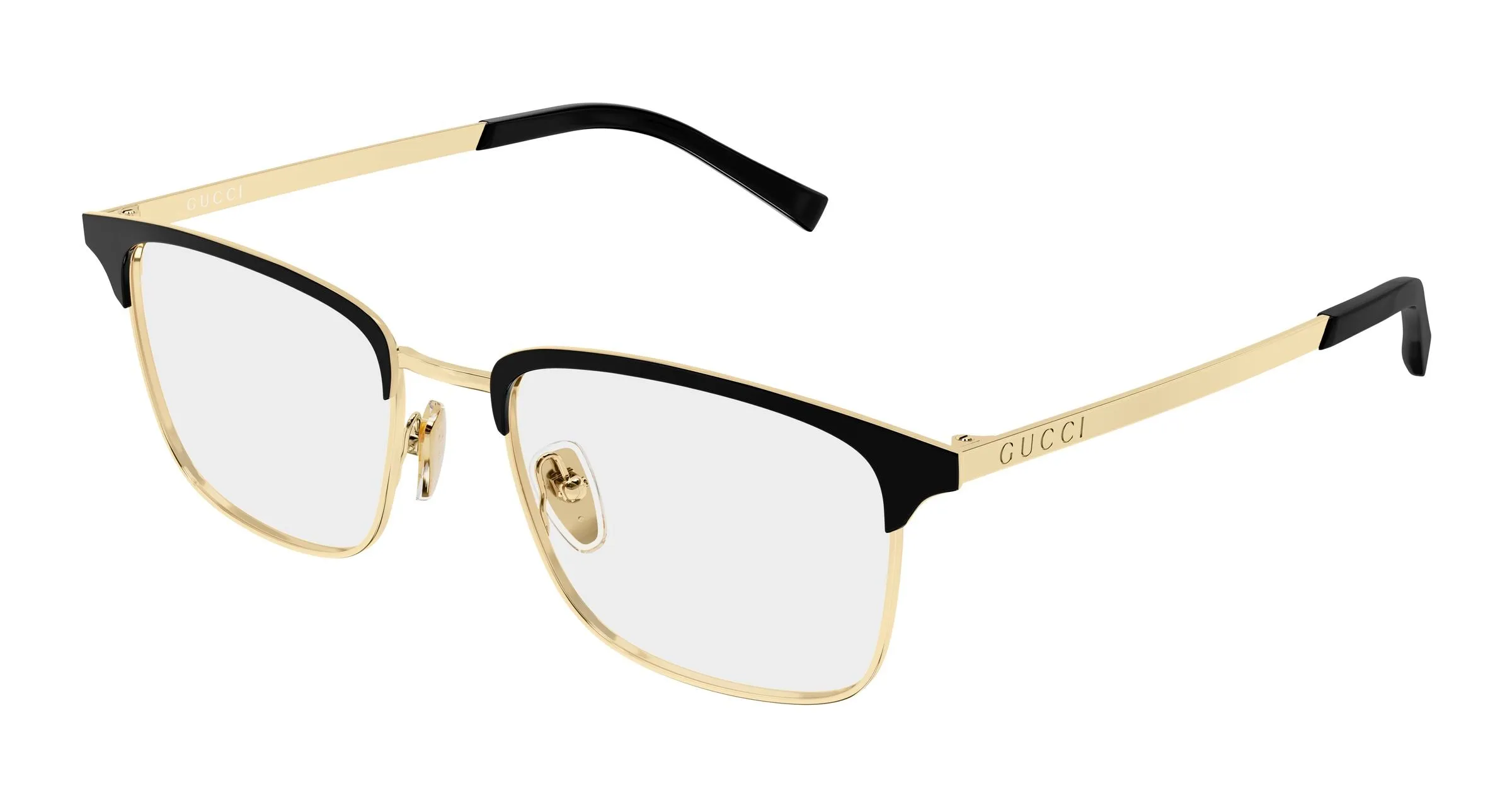 Gucci GG2135O 001 Montature da vista Metallo Oro Trasparente Squadrata - immagine 1