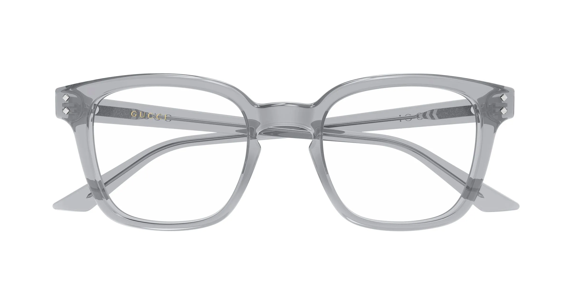 Gucci GG2132O 007 Montature da vista Acetato Grigio Trasparente Squadrata - immagine 2
