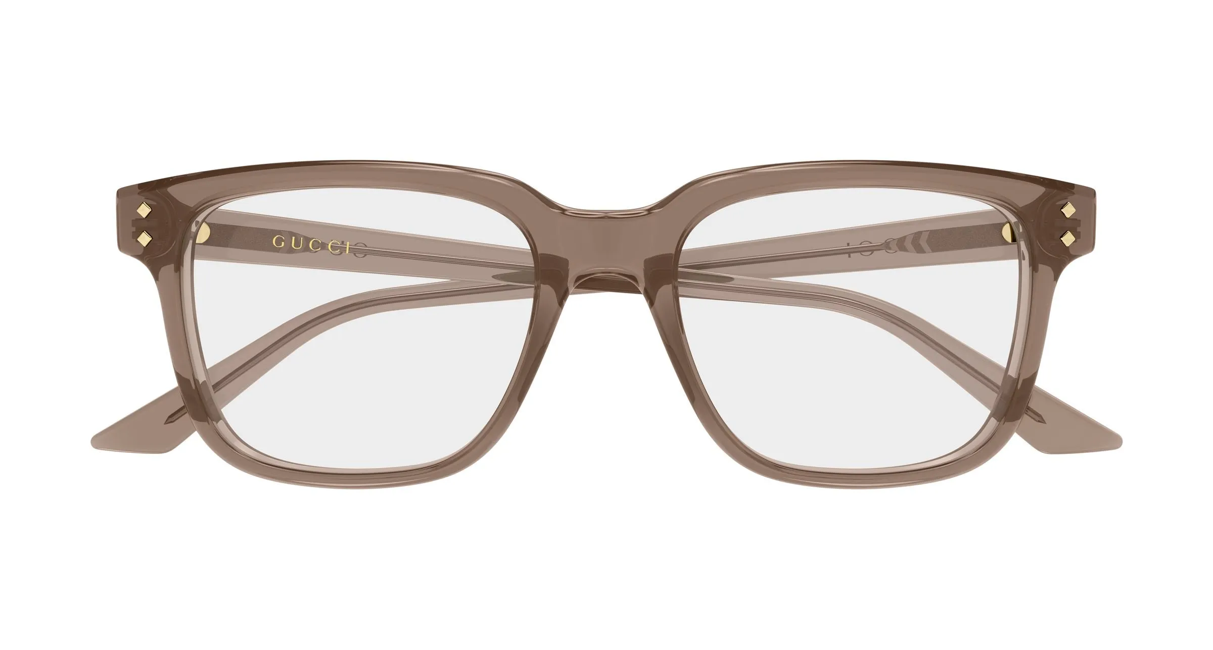 Gucci GG2131O 007 Montature da vista Acetato Marrone Trasparente Squadrata - immagine 2