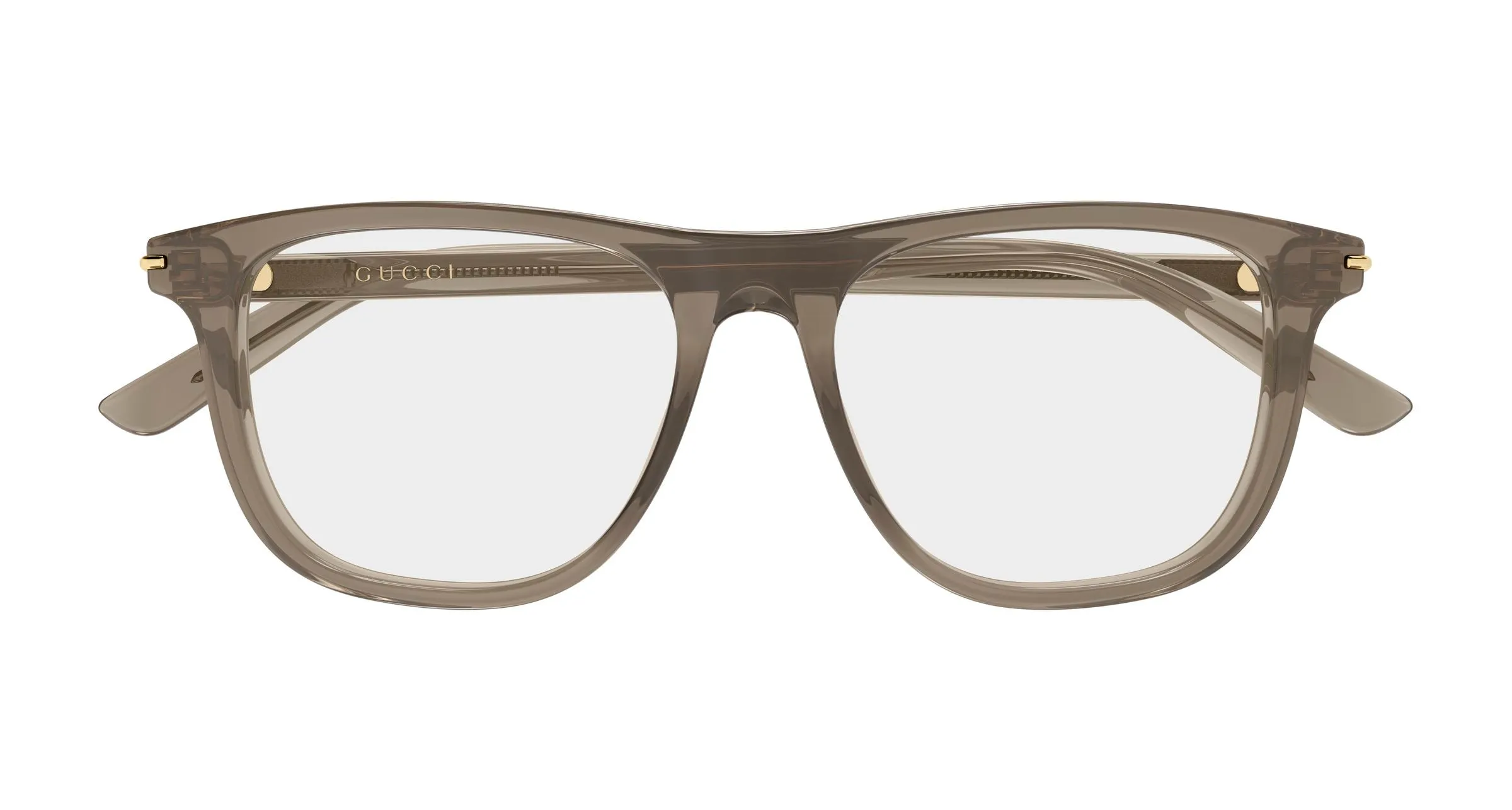 Gucci GG2130O 003 Montature da vista Acetato Marrone Trasparente Squadrata - immagine 2