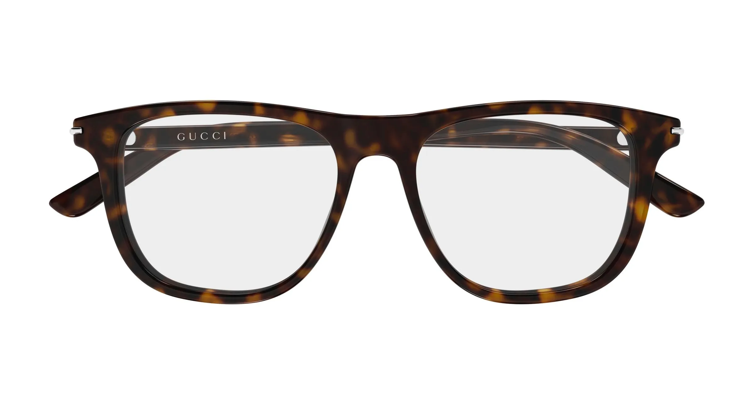 Gucci GG2130O 002 Montature da vista Acetato Havana Trasparente Squadrata - immagine 2
