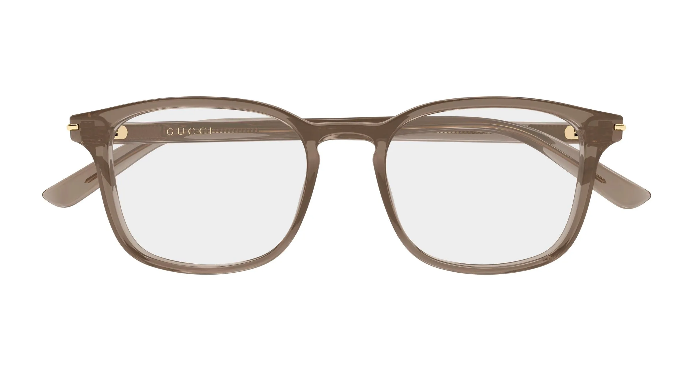 Gucci GG2129O 003 Montature da vista Acetato Marrone Trasparente Squadrata - immagine 2