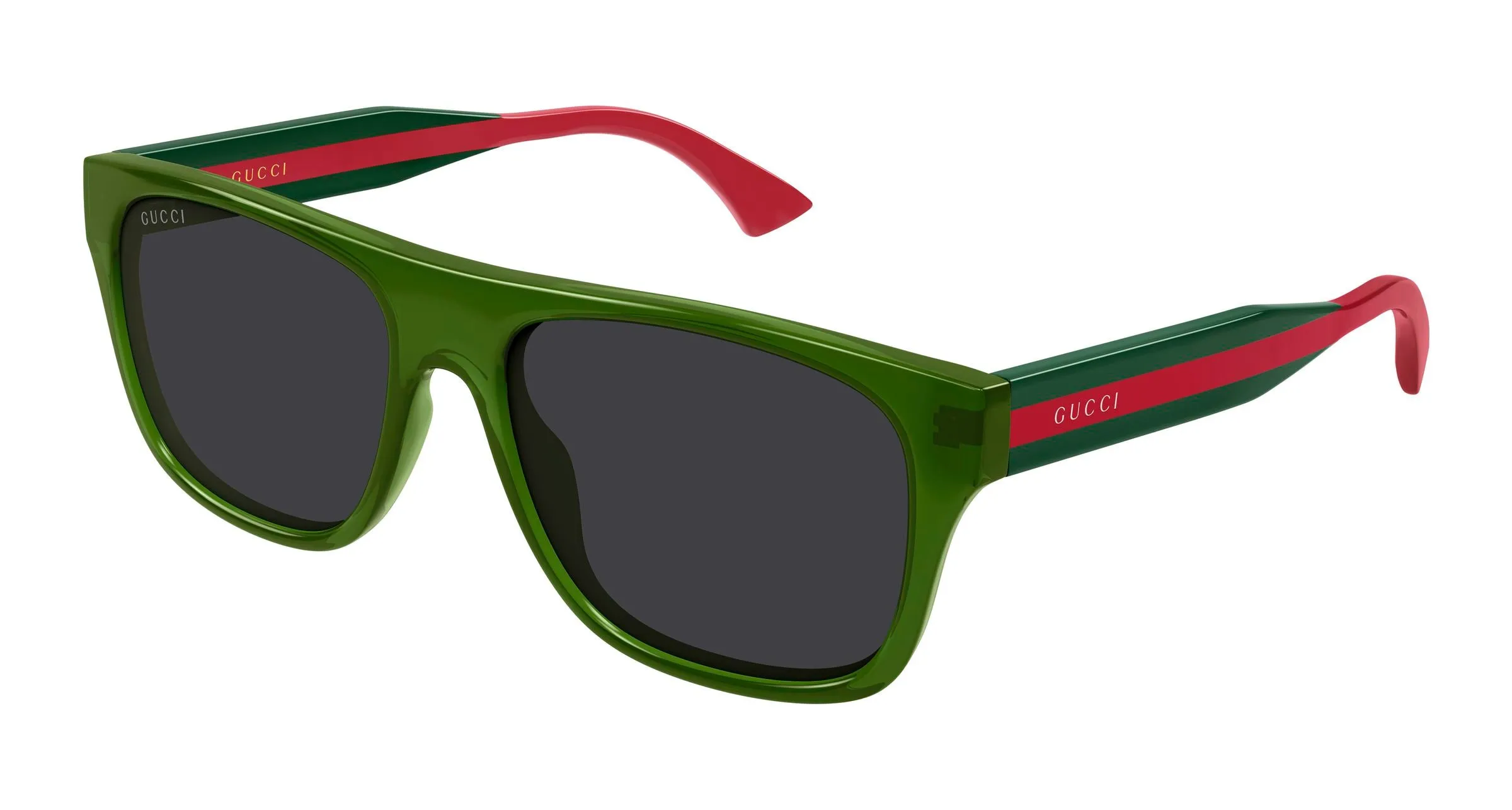 Gucci GG2119S 003 Occhiali da sole Acetato Verde Grigio Squadrata - immagine 1