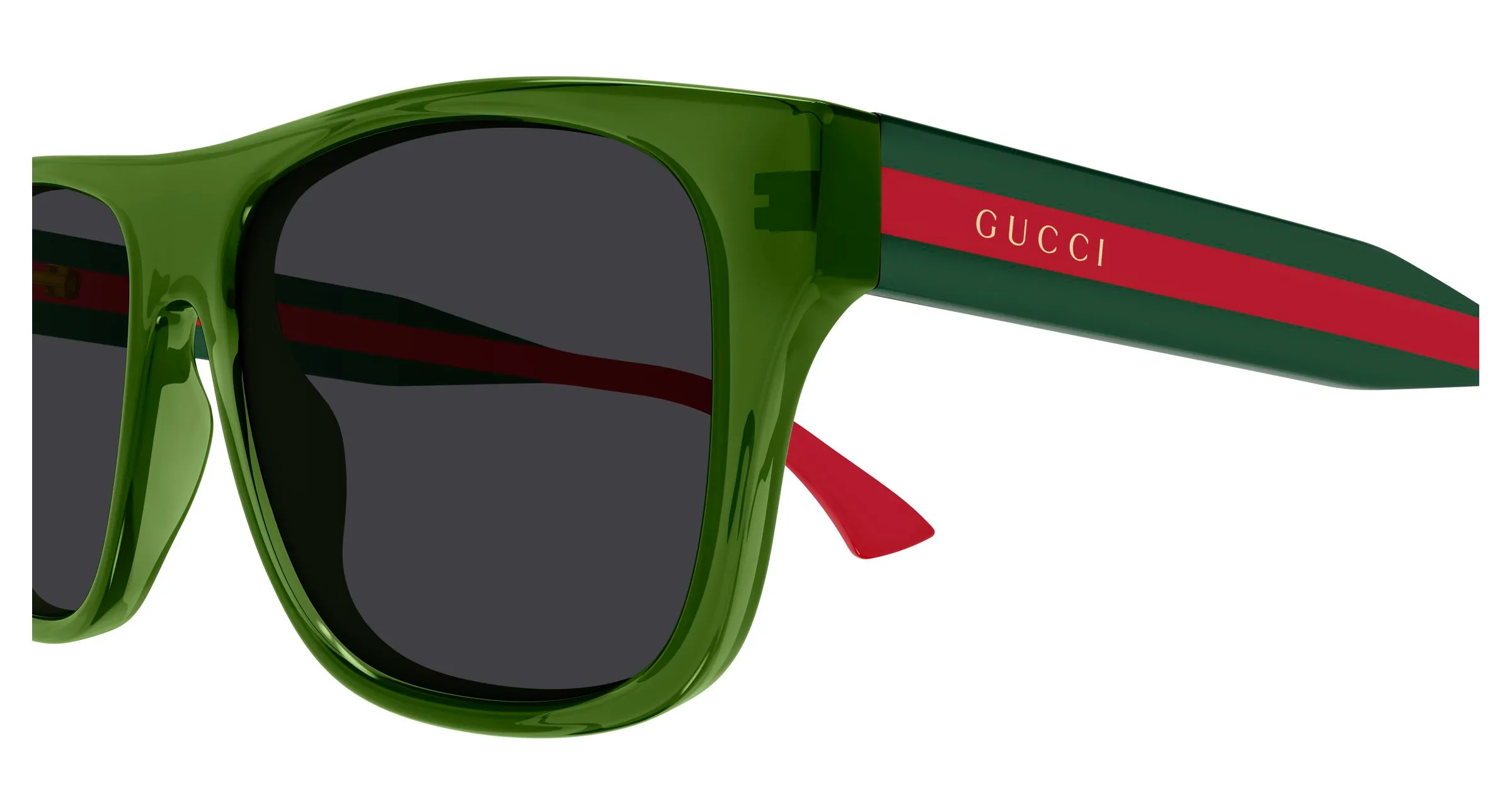 Gucci GG2119S 003 Occhiali da sole Acetato Verde Grigio Squadrata - immagine 3