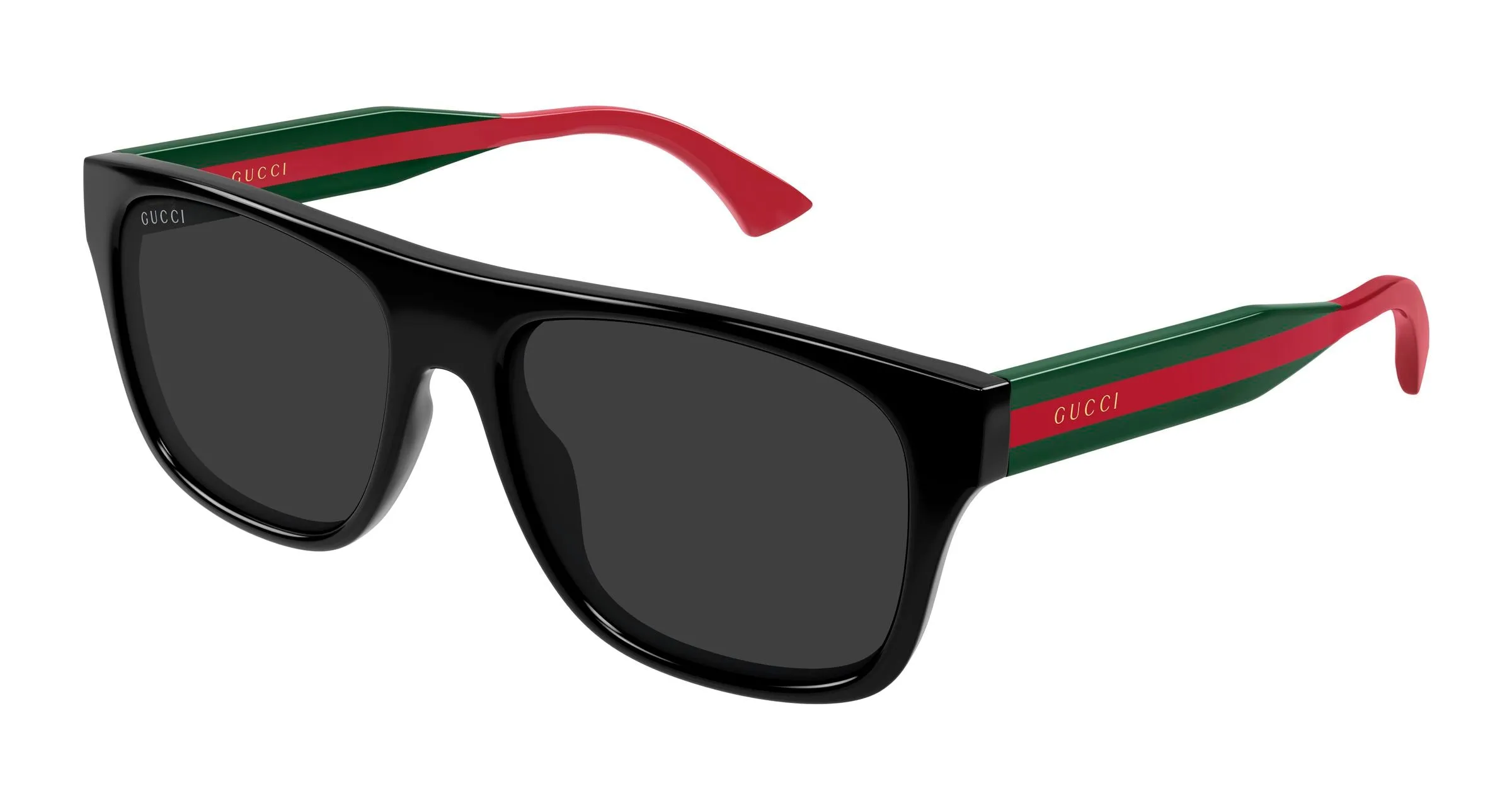Gucci GG2119S 001 Occhiali da sole Acetato Nero Grigio Squadrata - immagine 1