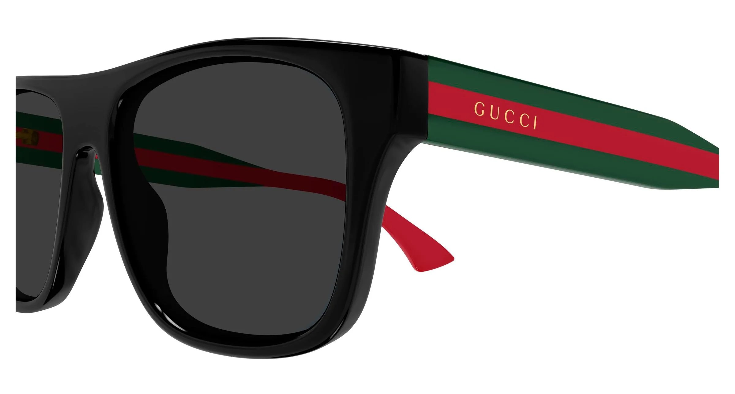 Gucci GG2119S 001 Occhiali da sole Acetato Nero Grigio Squadrata - immagine 3