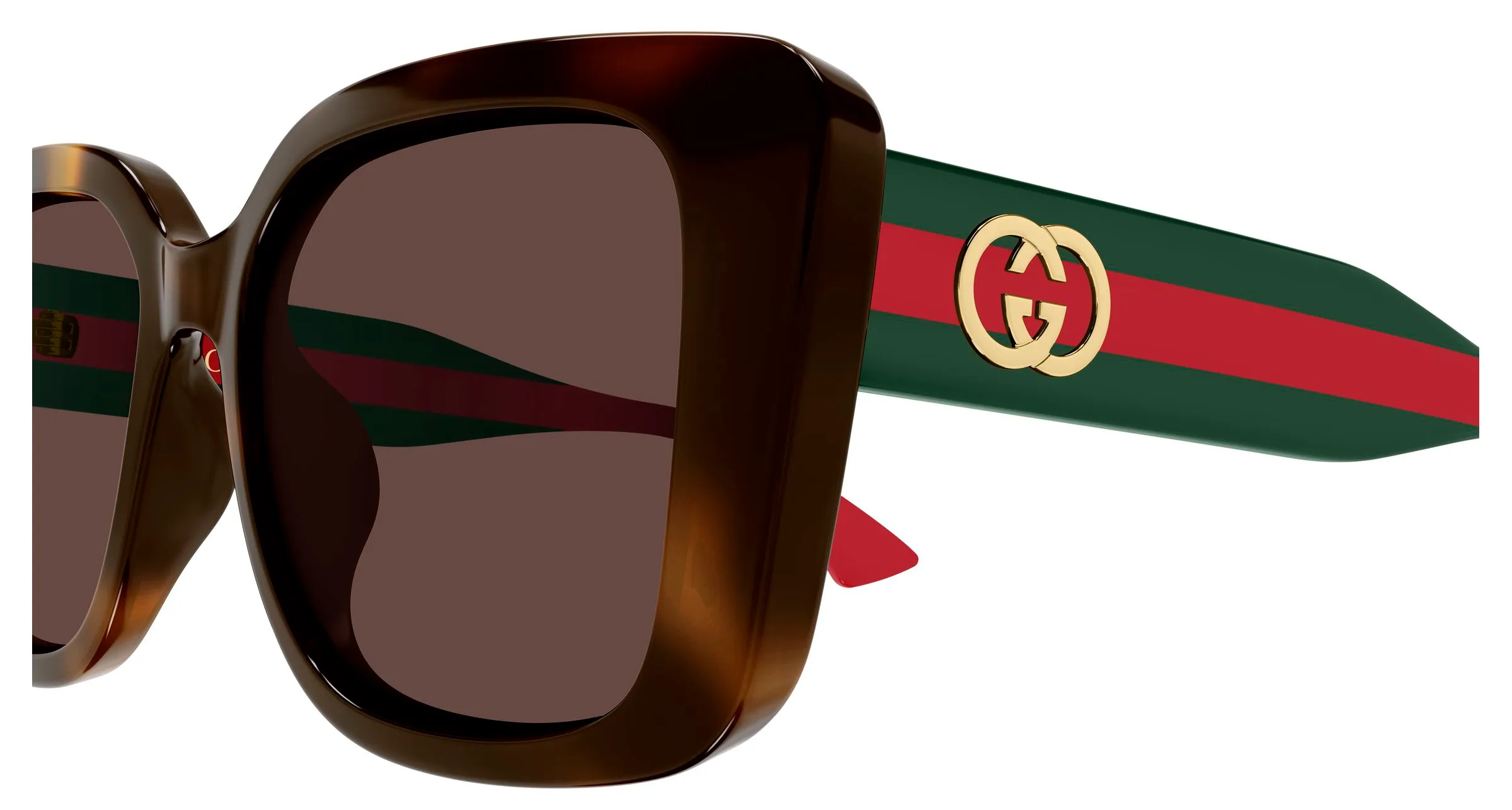 Gucci GG2118SA 002 Occhiali da sole Acetato Havana Marrone Farfalla - immagine 3