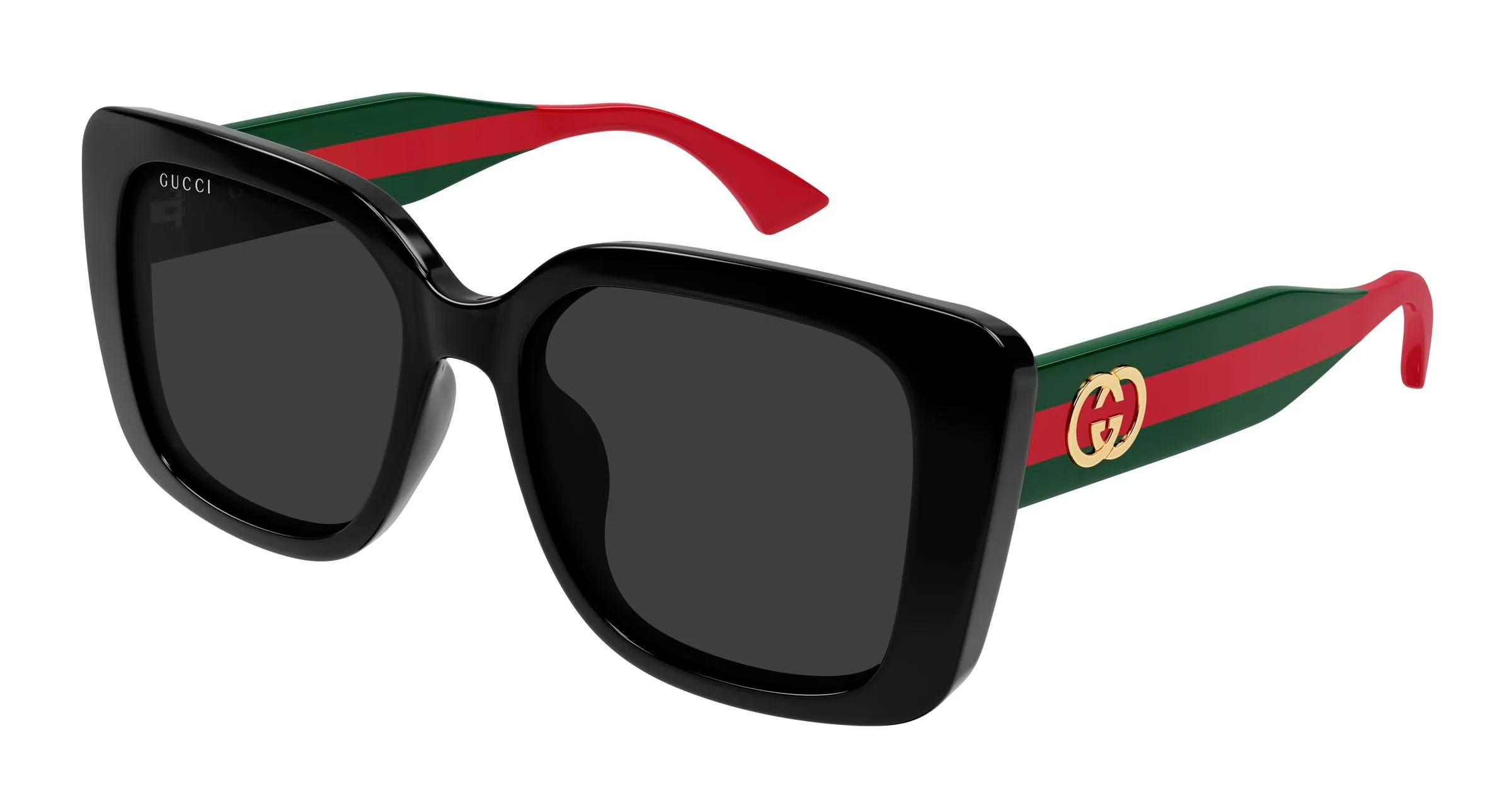 Gucci GG2118SA 001 Occhiali da sole Acetato Nero Grigio Farfalla - immagine 1