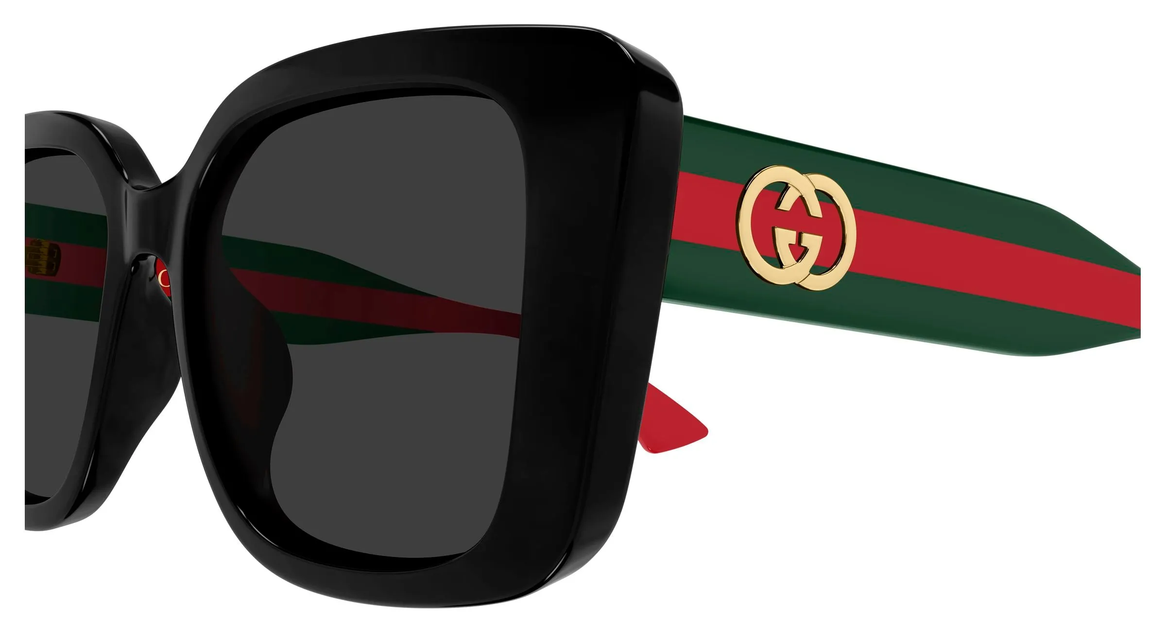 Gucci GG2118SA 001 Occhiali da sole Acetato Nero Grigio Farfalla - immagine 3