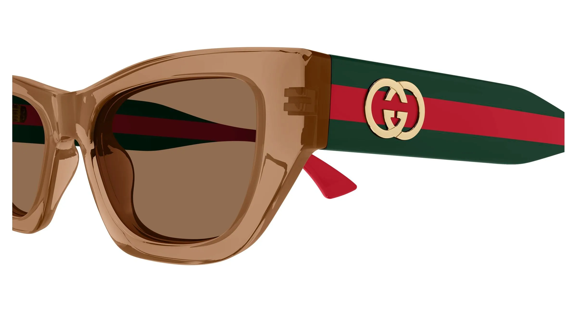 Gucci GG2116S 004 Occhiali da sole Acetato Marrone Marrone Cat Eye - immagine 3