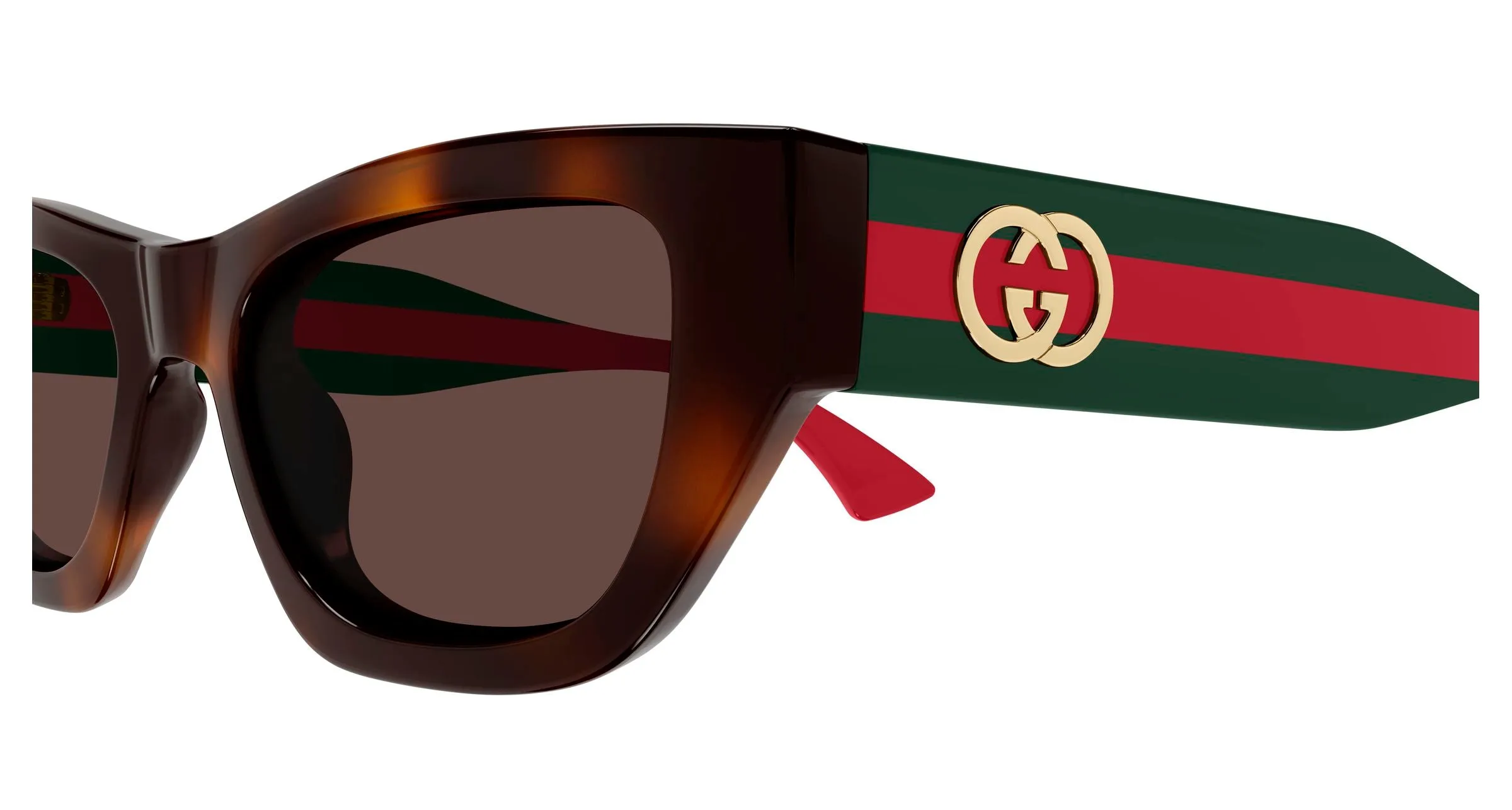 Gucci GG2116S 002 Occhiali da sole Acetato Havana Marrone Cat Eye - immagine 3