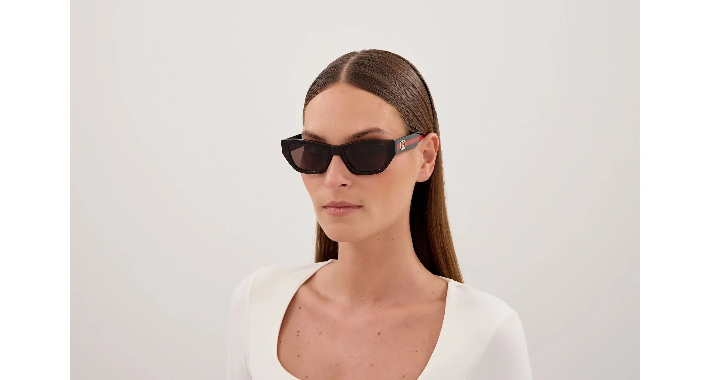 Gucci GG2116S 002 Occhiali da sole Acetato Havana Marrone Cat Eye - immagine 4