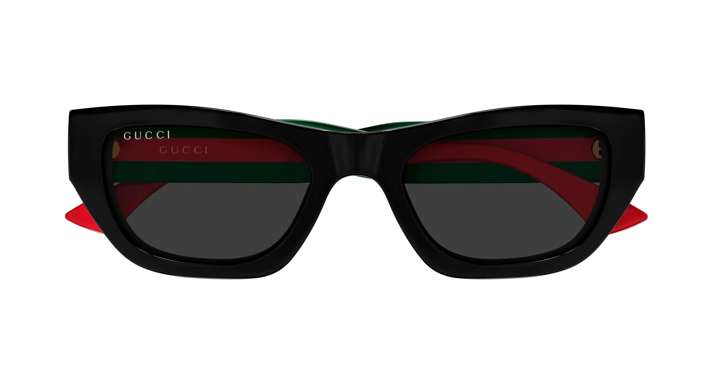 Gucci GG2116S 001 Occhiali da sole Acetato Nero Grigio Cat Eye - immagine 2