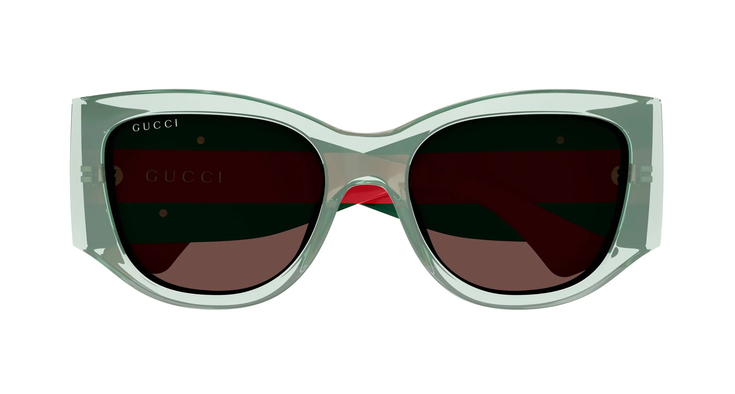 Gucci GG2115S 003 Occhiali da sole Acetato Verde Viola Cat Eye - immagine 2
