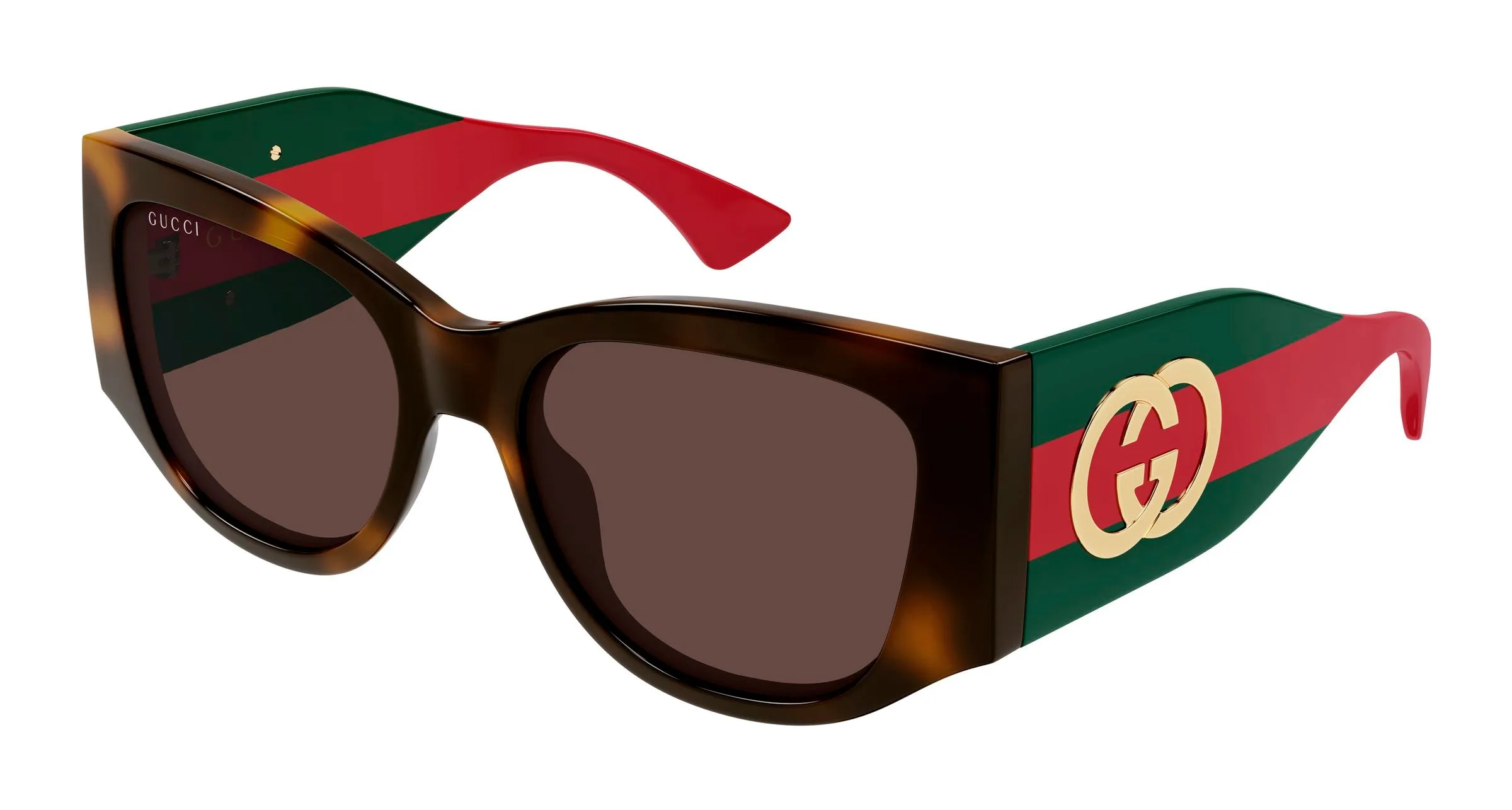 Gucci GG2115S 002 Occhiali da sole Acetato Havana Marrone Cat Eye - immagine 1