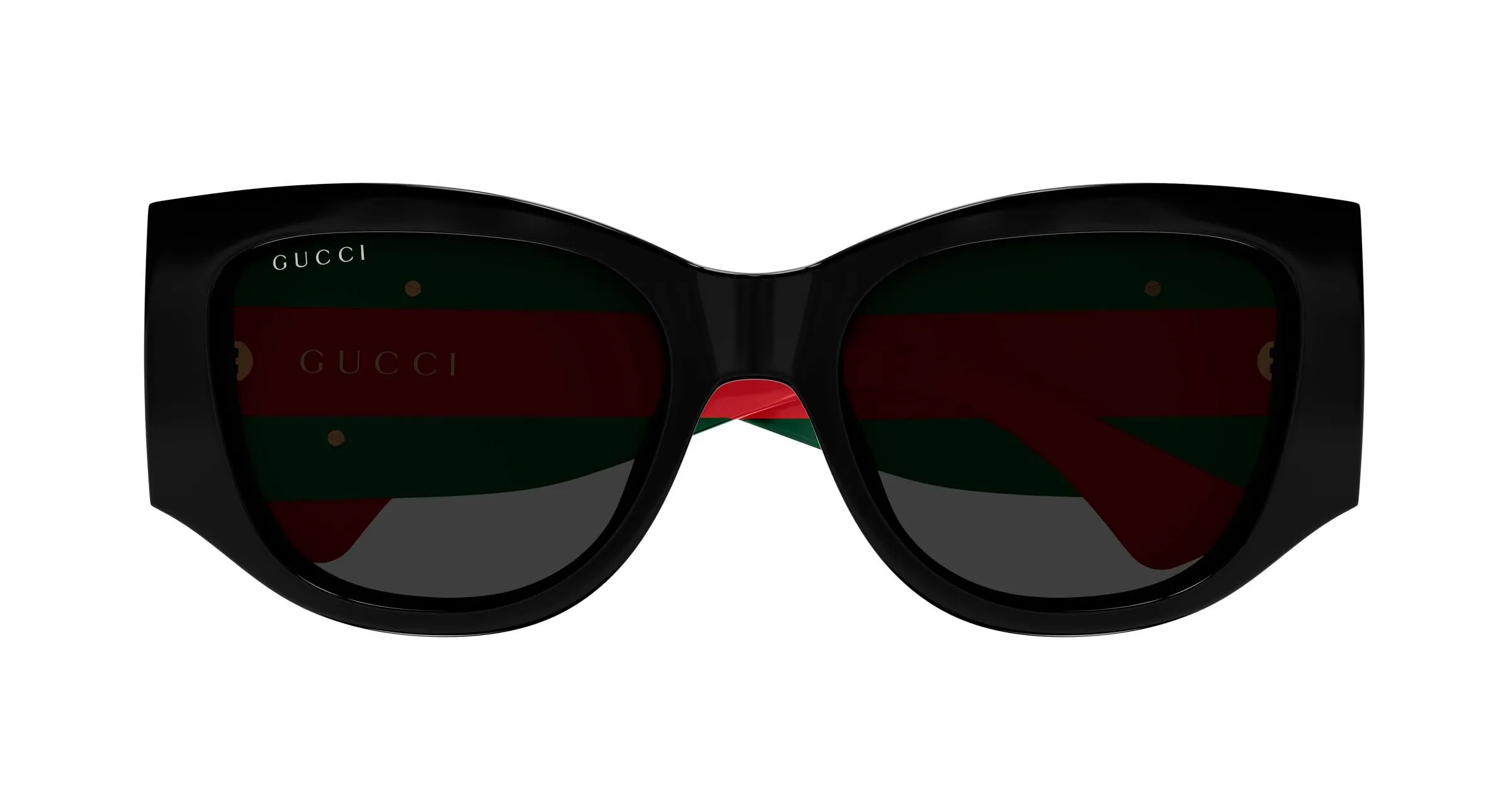 Gucci GG2115S 001 Occhiali da sole Acetato Nero Grigio Cat Eye - immagine 2