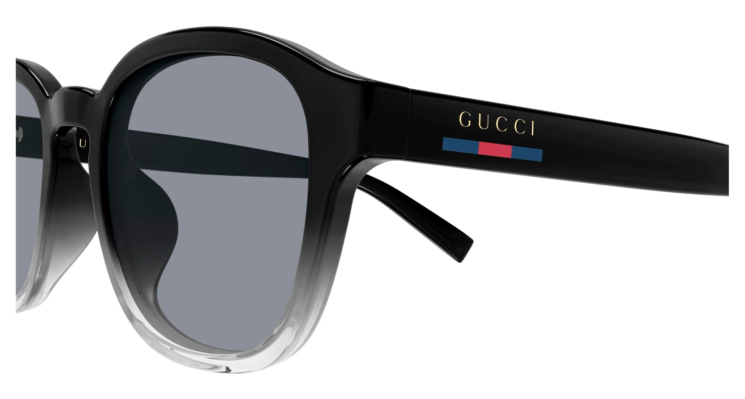 Gucci GG2109SK 003 Occhiali da sole Iniettato Nero Grigio Rotonda - immagine 3