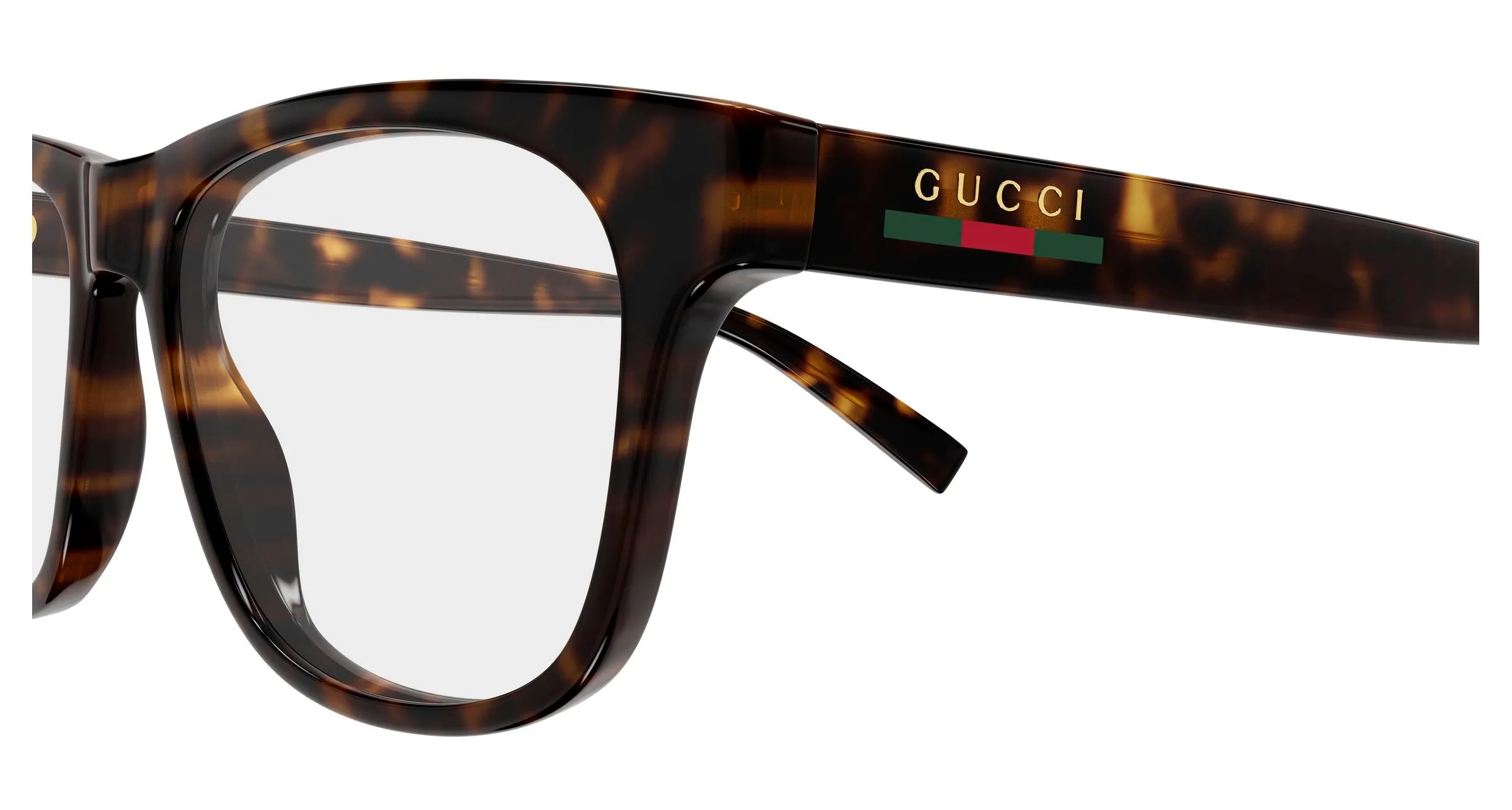 Gucci GG2108O 002 Montature da vista Iniettato Havana Trasparente Squadrata - immagine 3