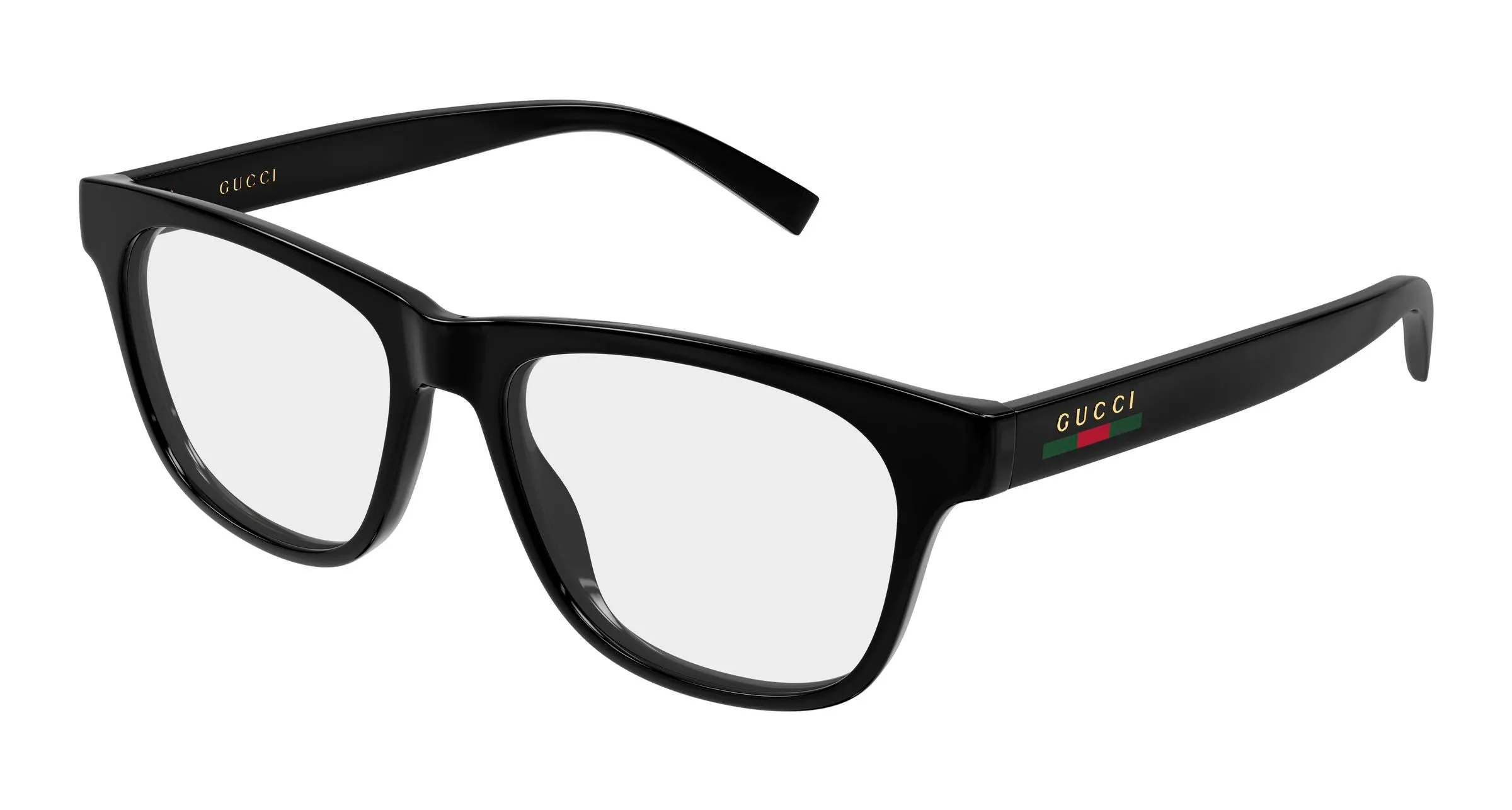 Gucci GG2108O 001 Montature da vista Iniettato Nero Trasparente Squadrata - immagine 1