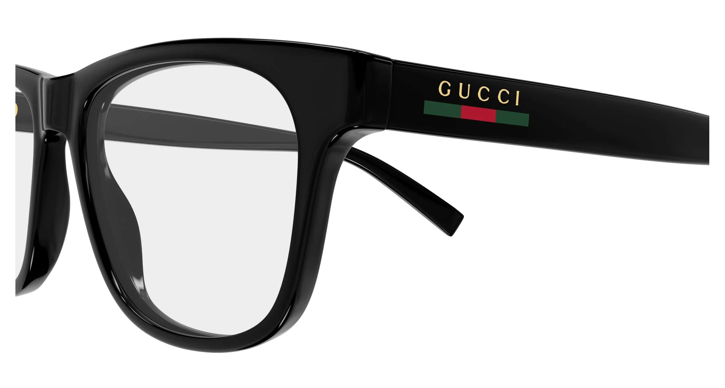 Gucci GG2108O 001 Montature da vista Iniettato Nero Trasparente Squadrata - immagine 3