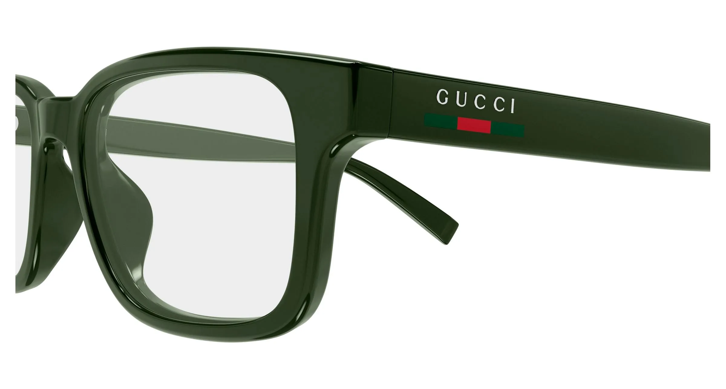Gucci GG2107OL 008 Montature da vista Iniettato Verde Trasparente Squadrata - immagine 3