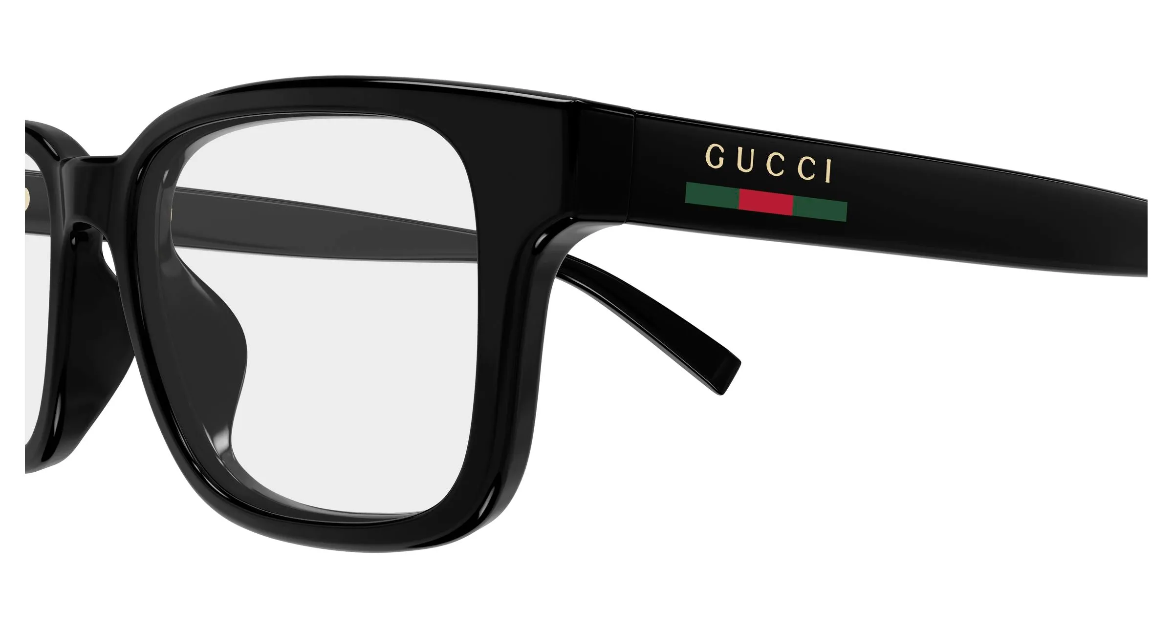 Gucci GG2107OL 005 Montature da vista Iniettato Nero Trasparente Squadrata - immagine 3