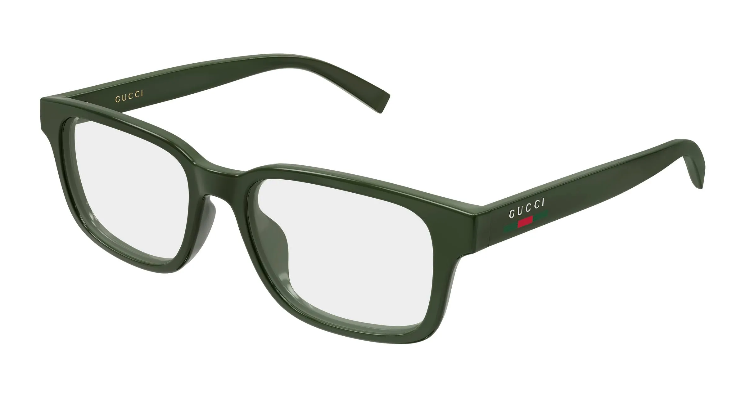 Gucci GG2107OL 004 Montature da vista Iniettato Verde Trasparente Squadrata - immagine 1