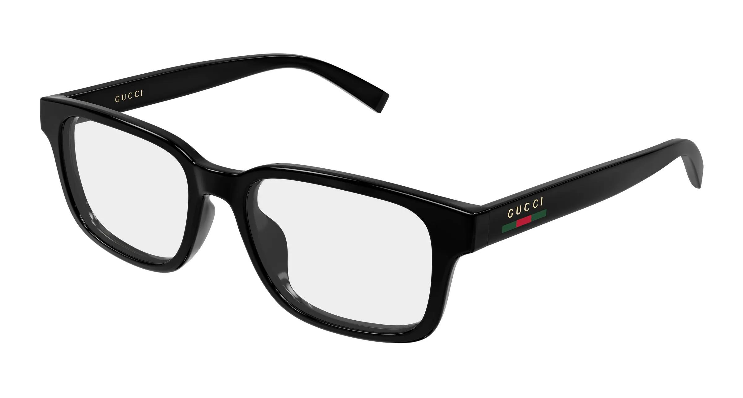 Gucci GG2107OL 001 Montature da vista Iniettato Nero Trasparente Squadrata - immagine 1