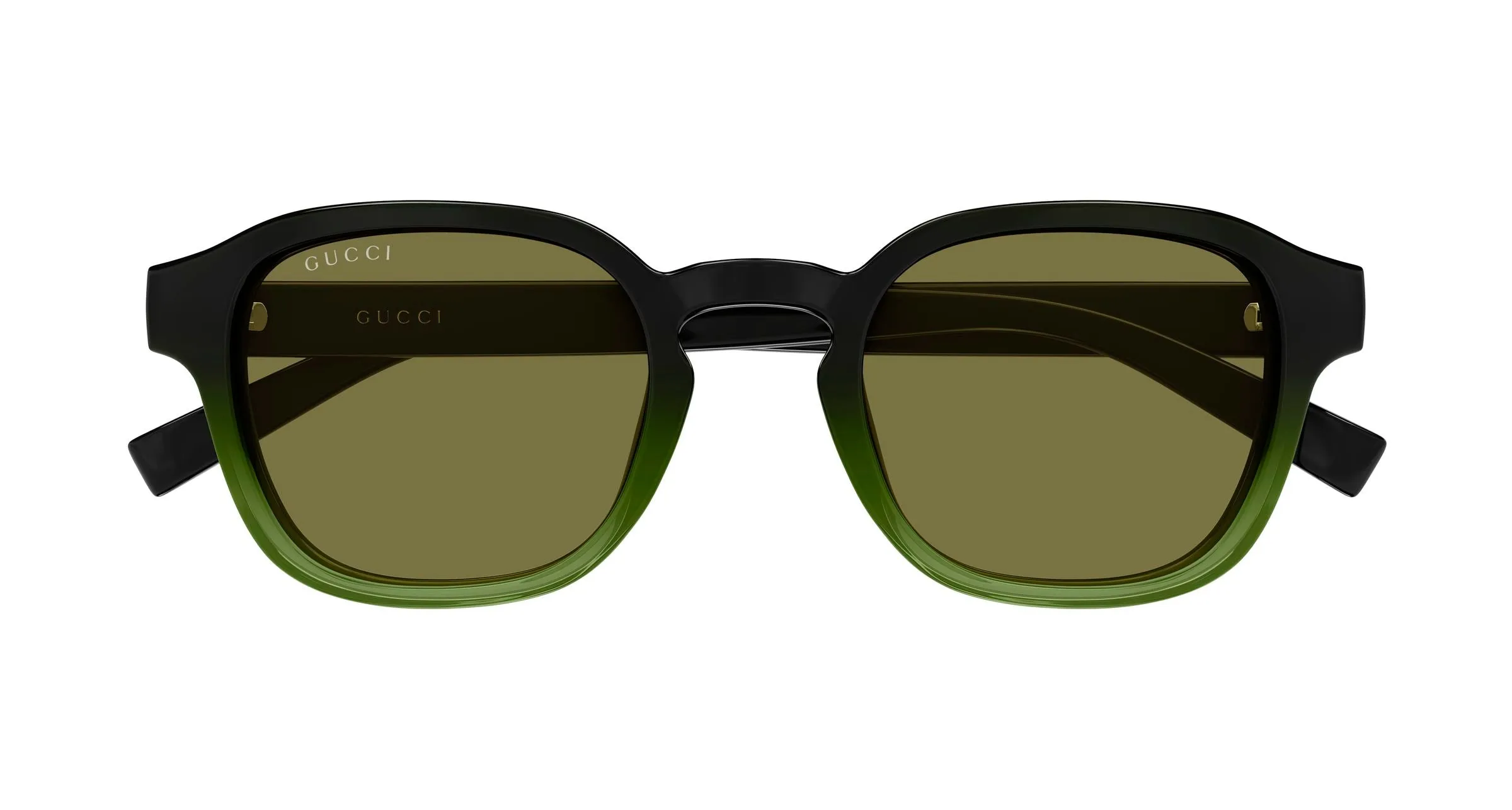 Gucci GG2106S 003 Occhiali da sole Iniettato Nero Verde Rotonda - immagine 2
