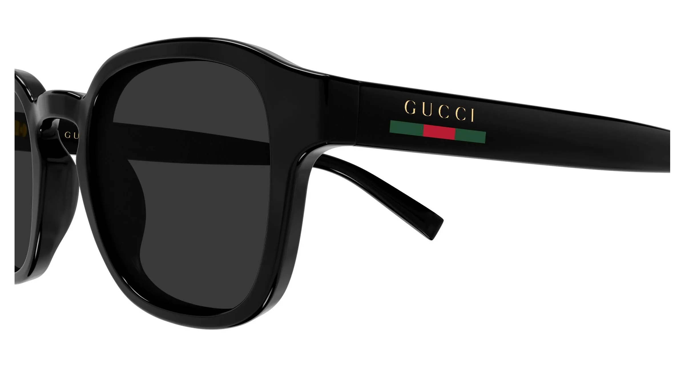 Gucci GG2106S 001 Occhiali da sole Iniettato Nero Grigio Rotonda - immagine 3