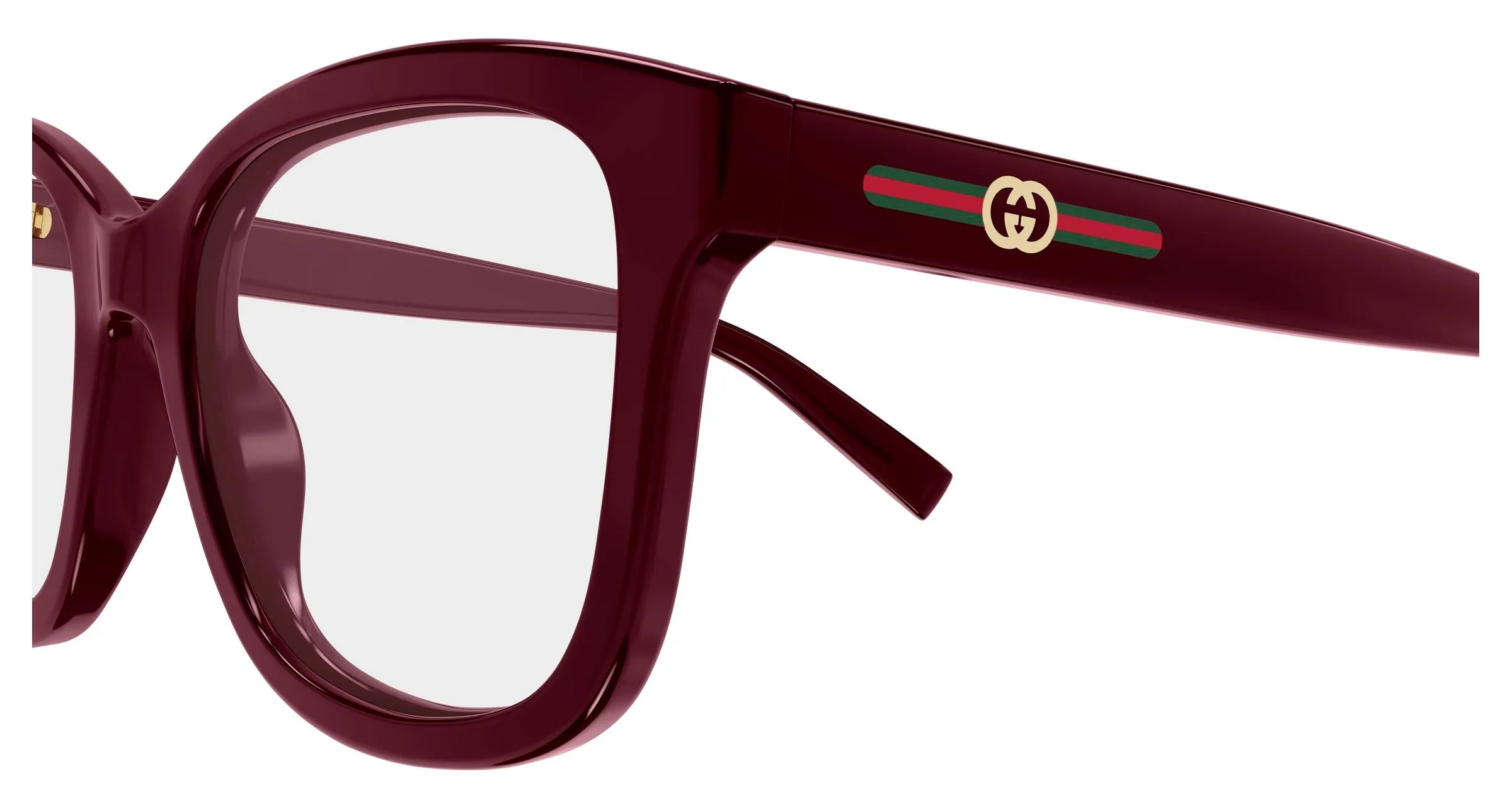 Gucci GG2104O 003 Montature da vista Iniettato Bordeaux Trasparente Squadrata - immagine 3