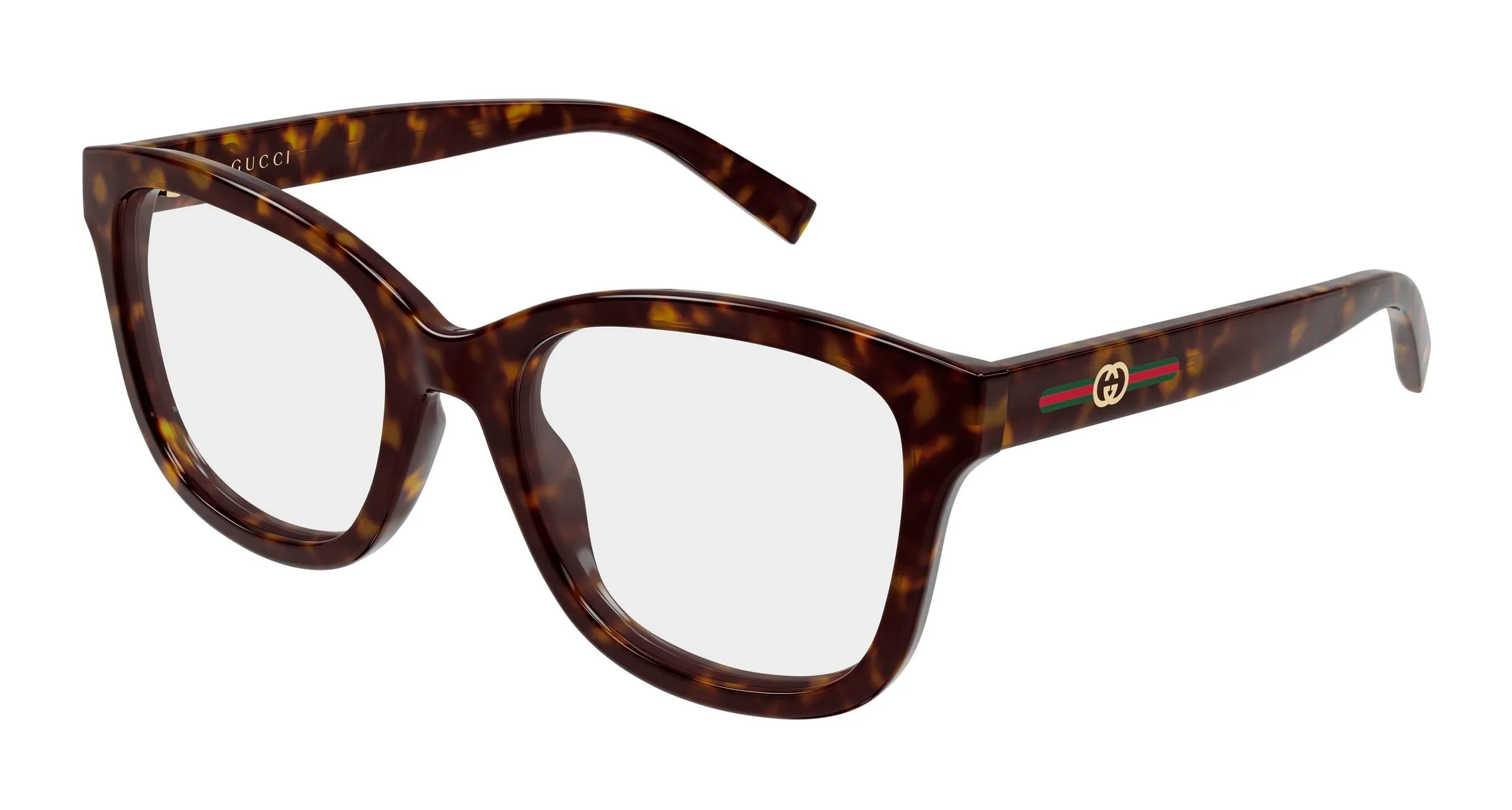 Gucci GG2104O 002 Montature da vista Iniettato Havana Trasparente Squadrata - immagine 1