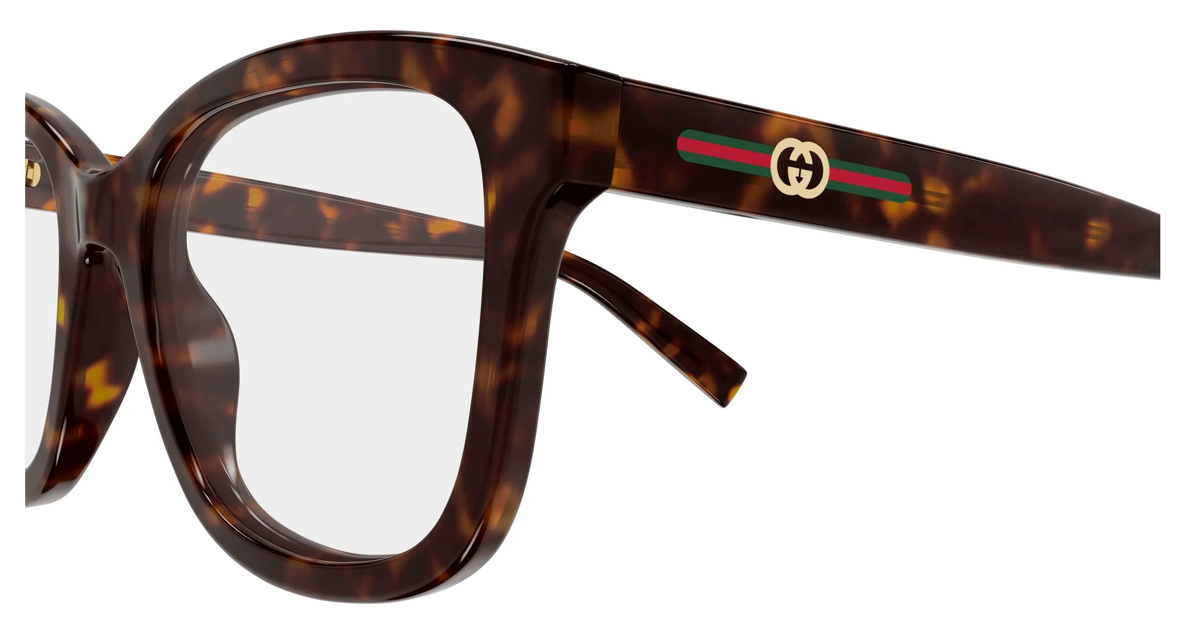 Gucci GG2104O 002 Montature da vista Iniettato Havana Trasparente Squadrata - immagine 3