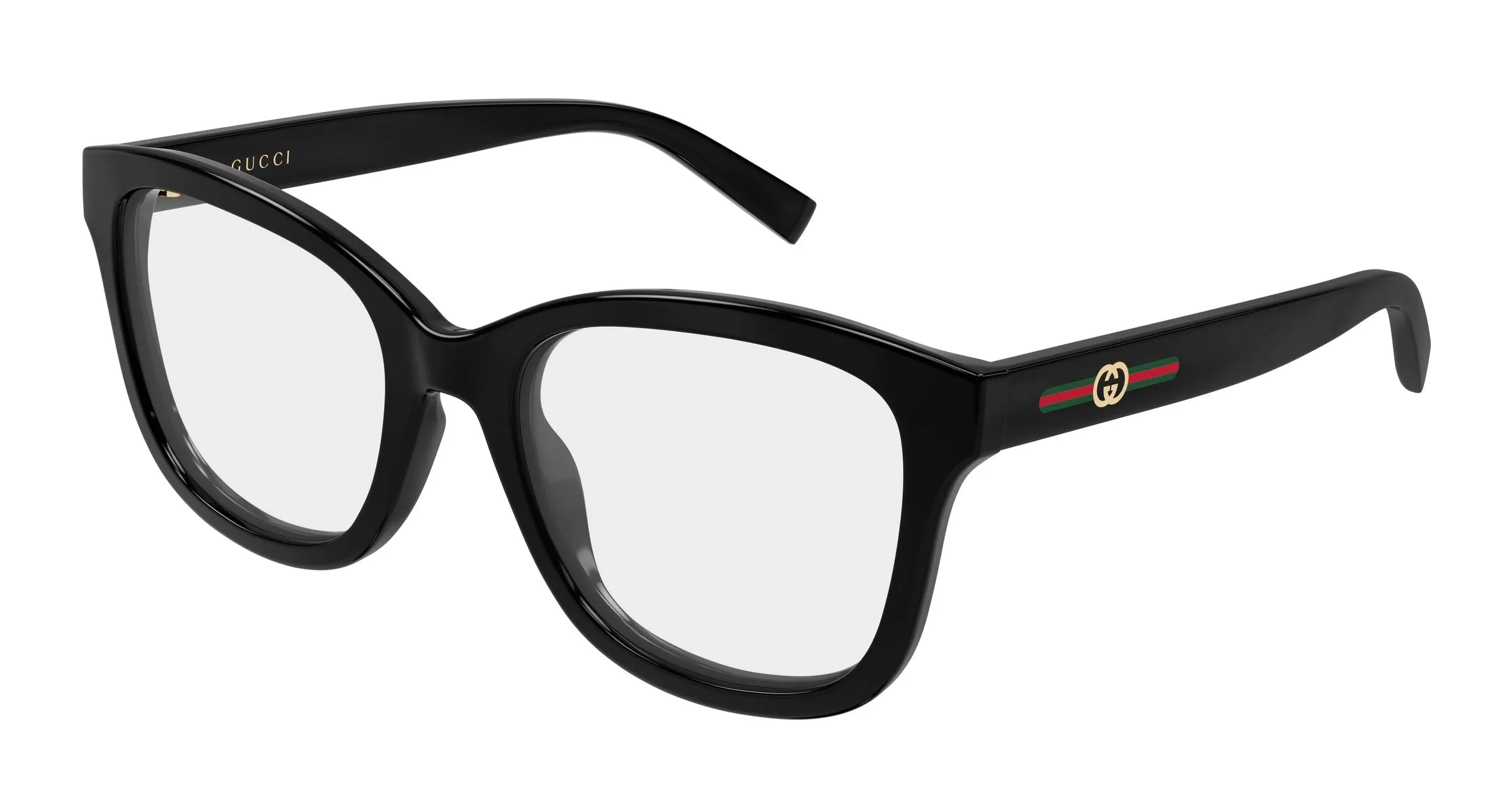 Gucci GG2104O 001 Montature da vista Iniettato Nero Trasparente Squadrata - immagine 1