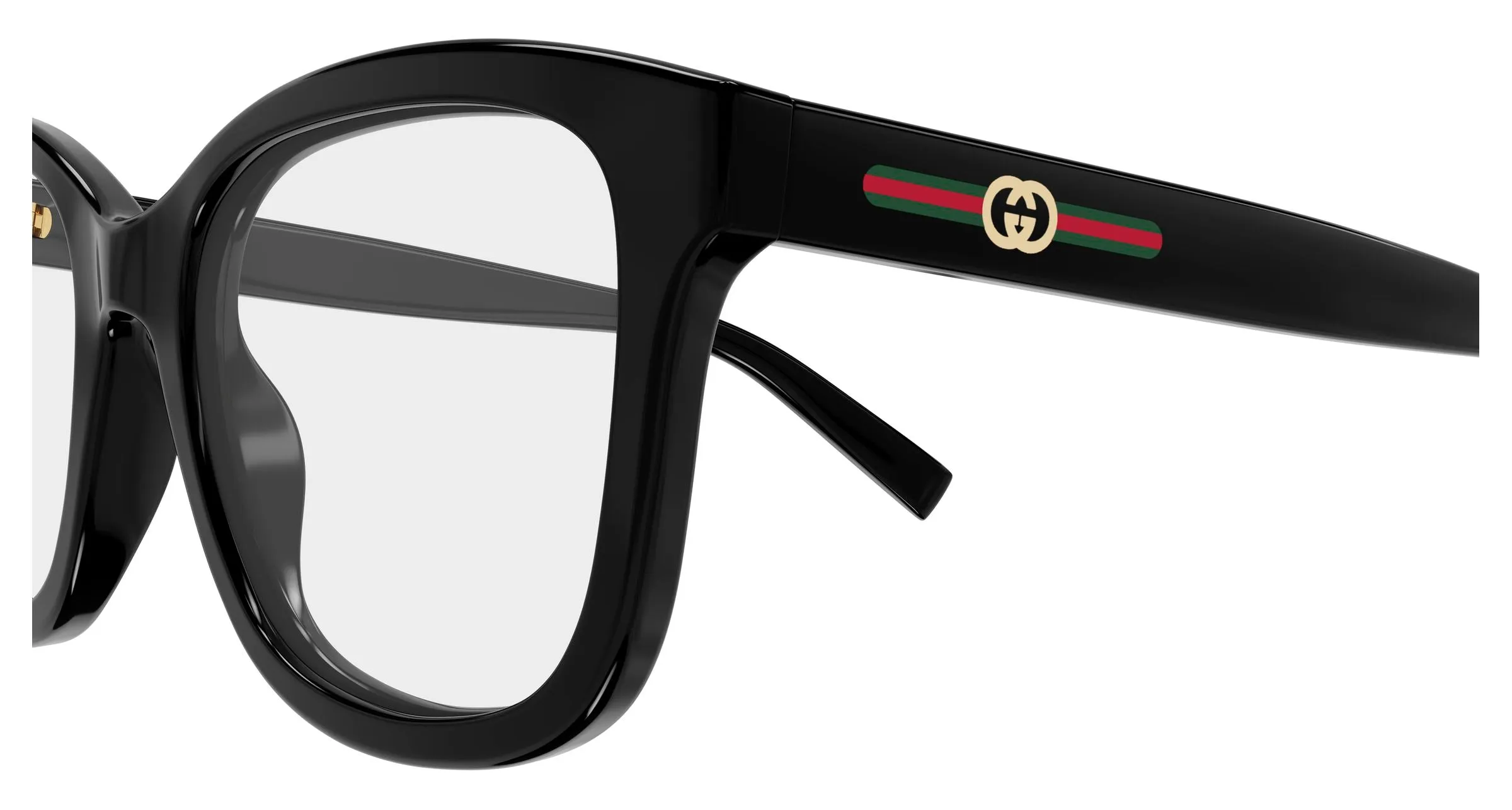 Gucci GG2104O 001 Montature da vista Iniettato Nero Trasparente Squadrata - immagine 3