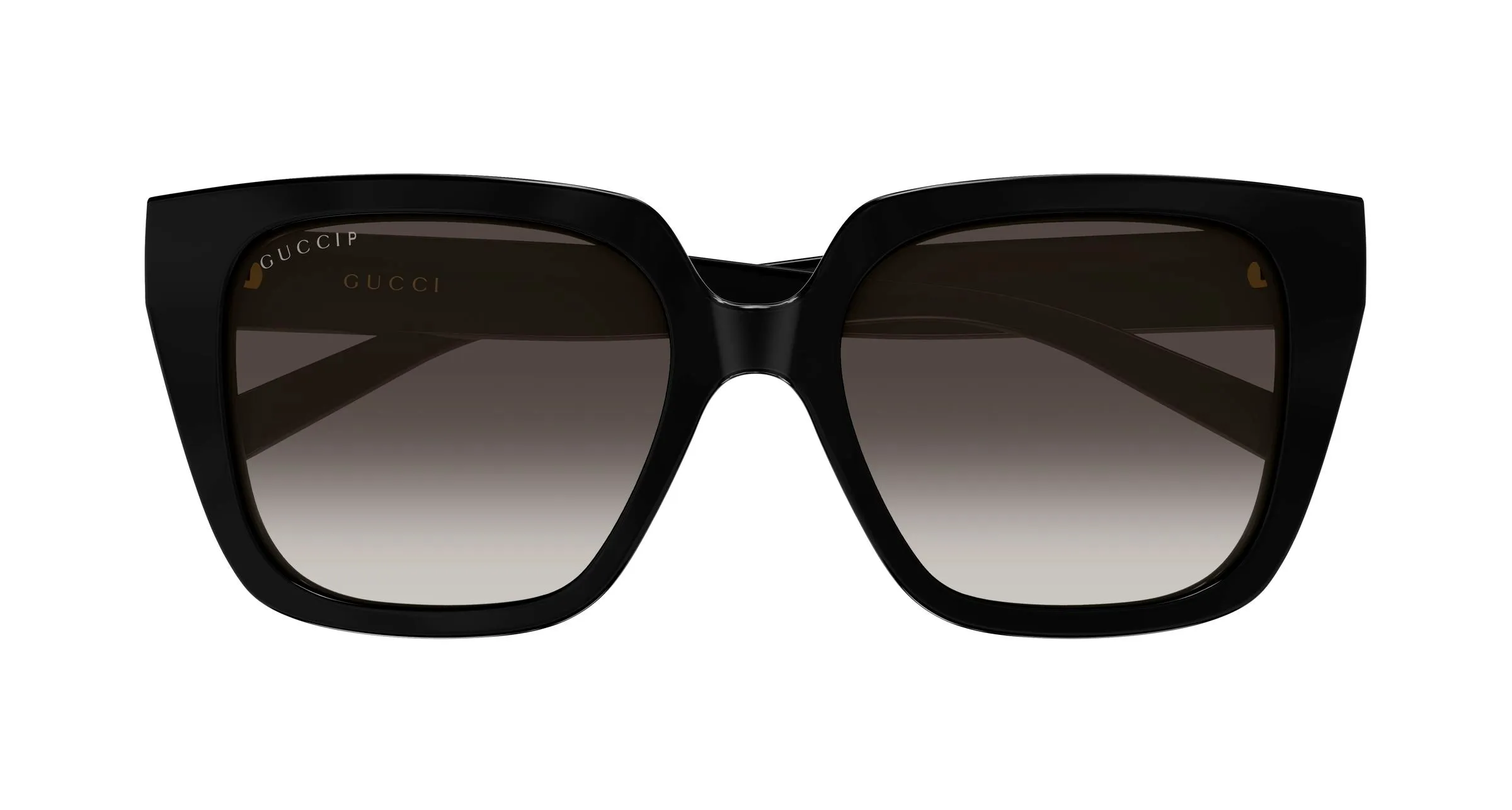 Gucci GG2102S 005 Occhiali da sole Iniettato Nero Grigio Farfalla - immagine 2