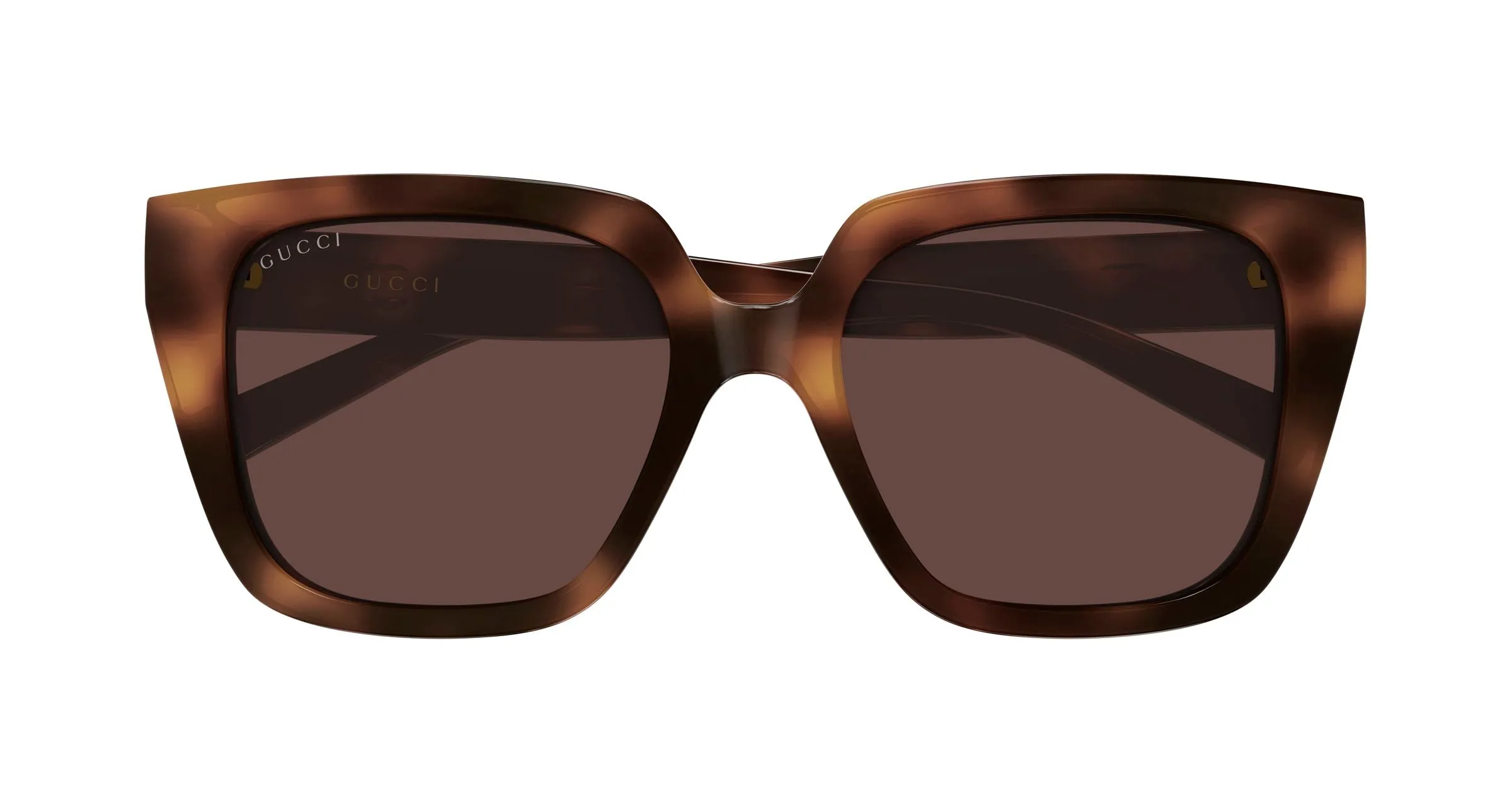 Gucci GG2102S 002 Occhiali da sole Iniettato Havana Marrone Farfalla - immagine 2