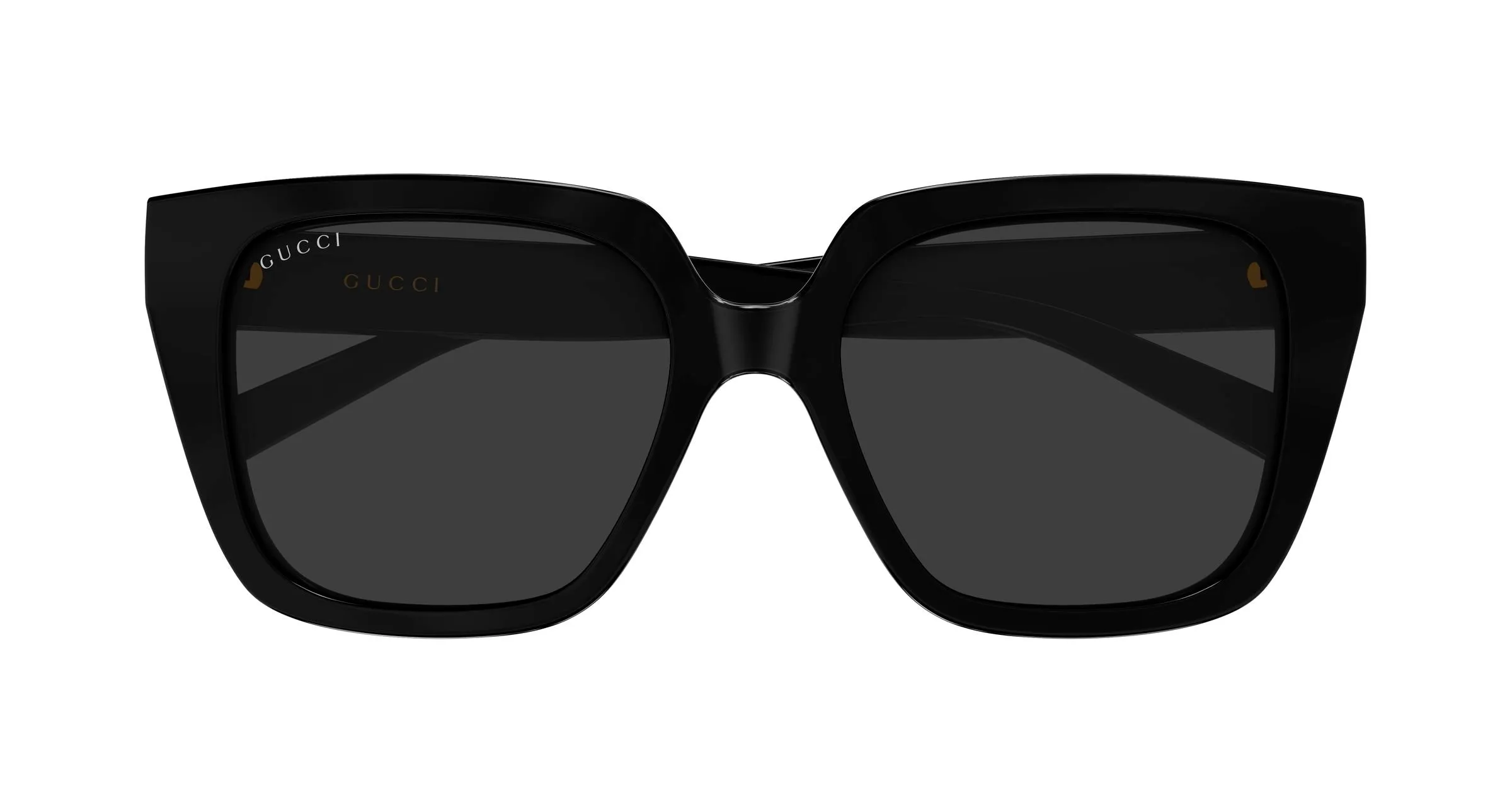 Gucci GG2102S 001 Occhiali da sole Iniettato Nero Grigio Farfalla - immagine 2